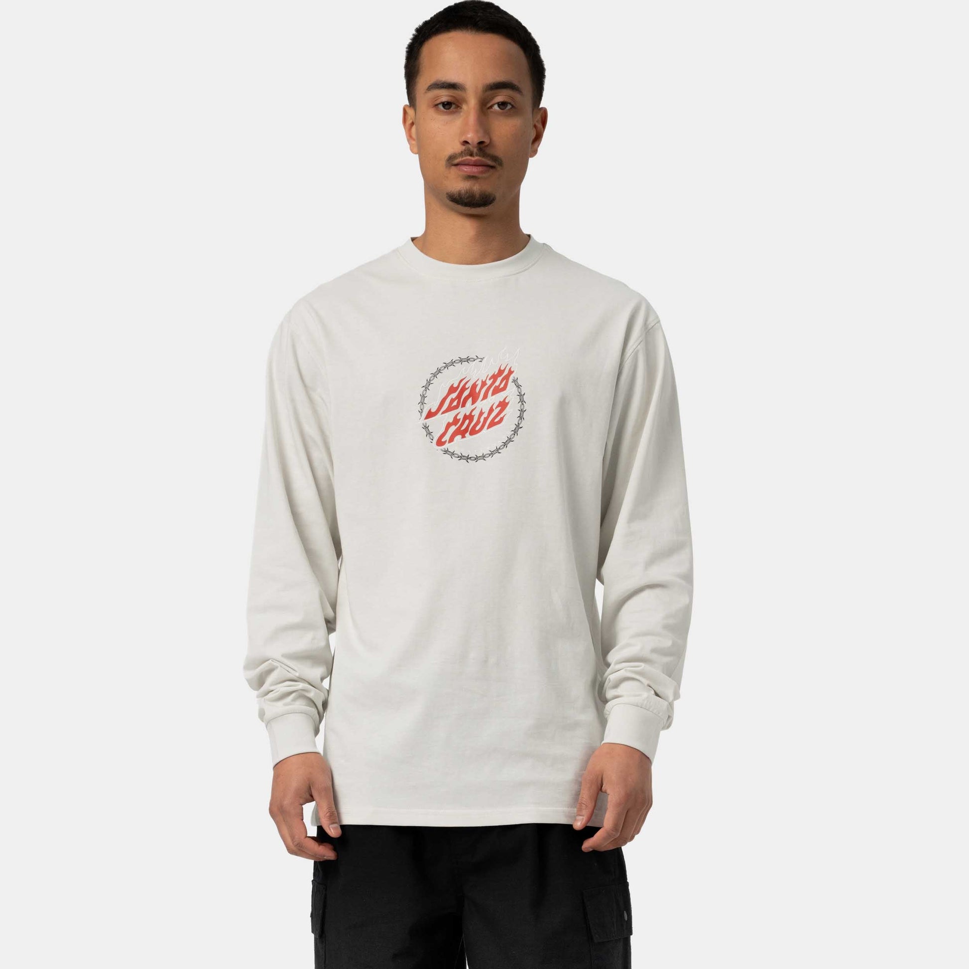 Santa Cruz Wired Flame Dot Front Long Sleeve T Shirt Mist