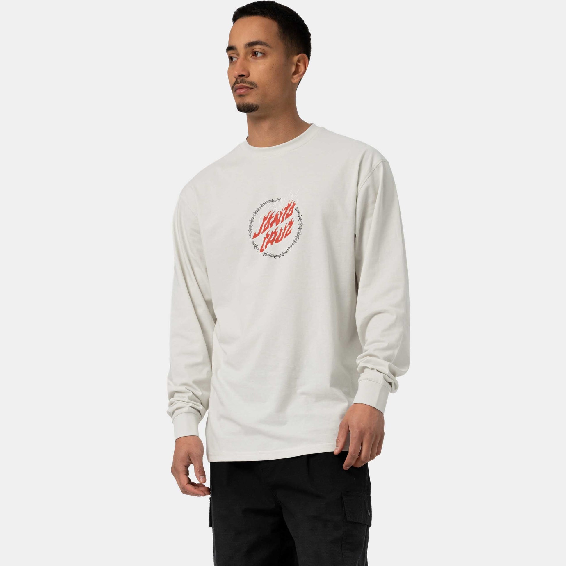 Santa Cruz Wired Flame Dot Front Long Sleeve T Shirt Mist