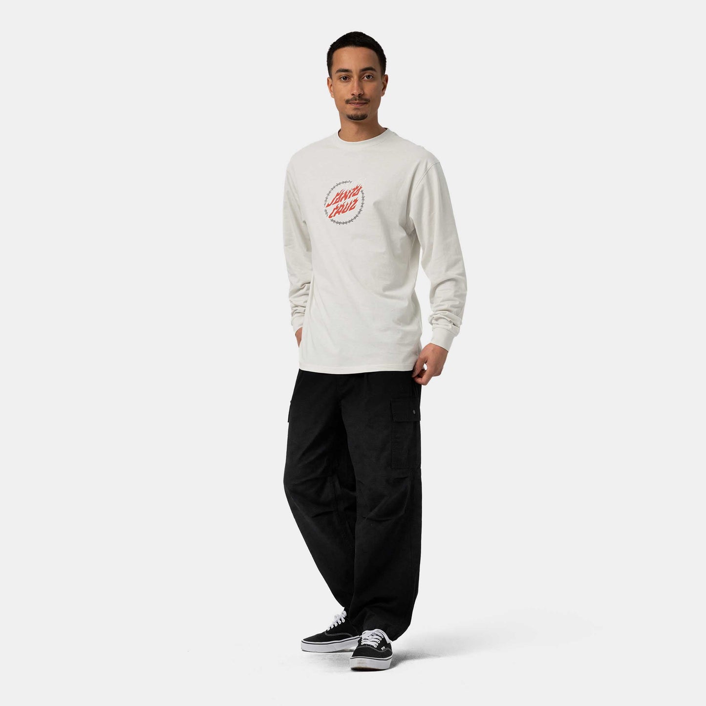 Santa Cruz Wired Flame Dot Front Long Sleeve T Shirt Mist