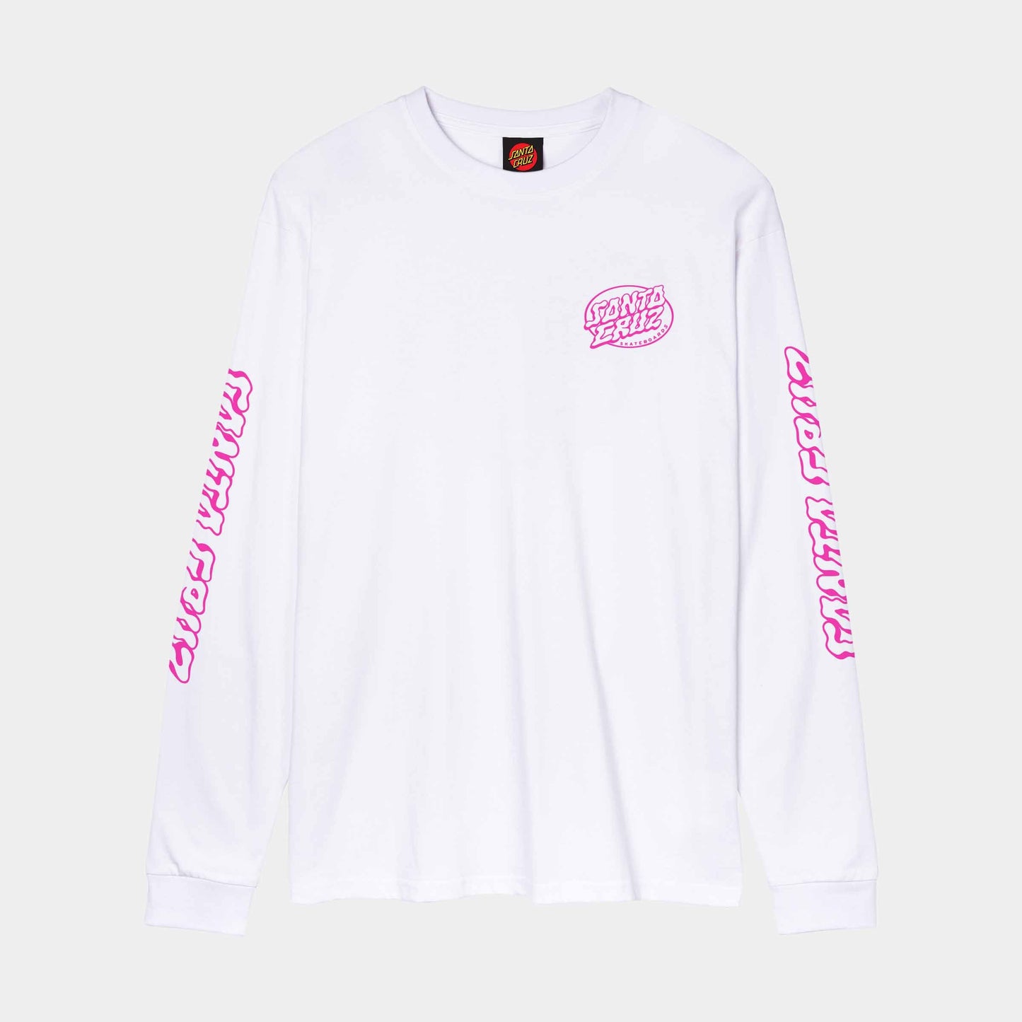 Santa Cruz Mono Vertigo Dot Long Sleeve T Shirt White