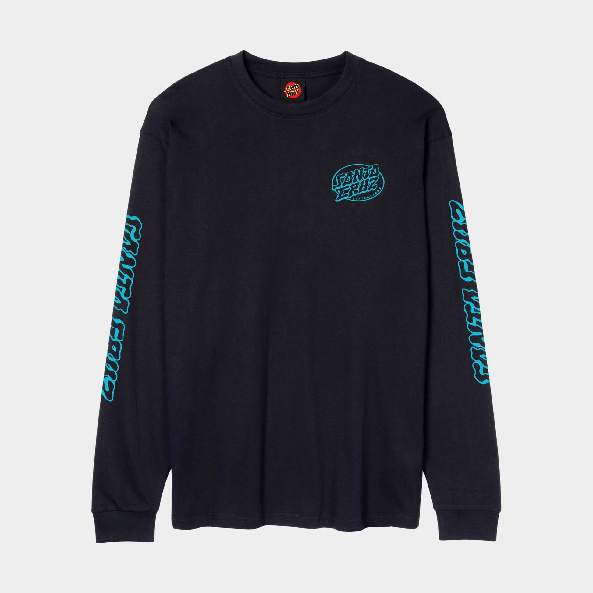 Santa Cruz Mono Vertigo Dot Long Sleeve T Shirt Black