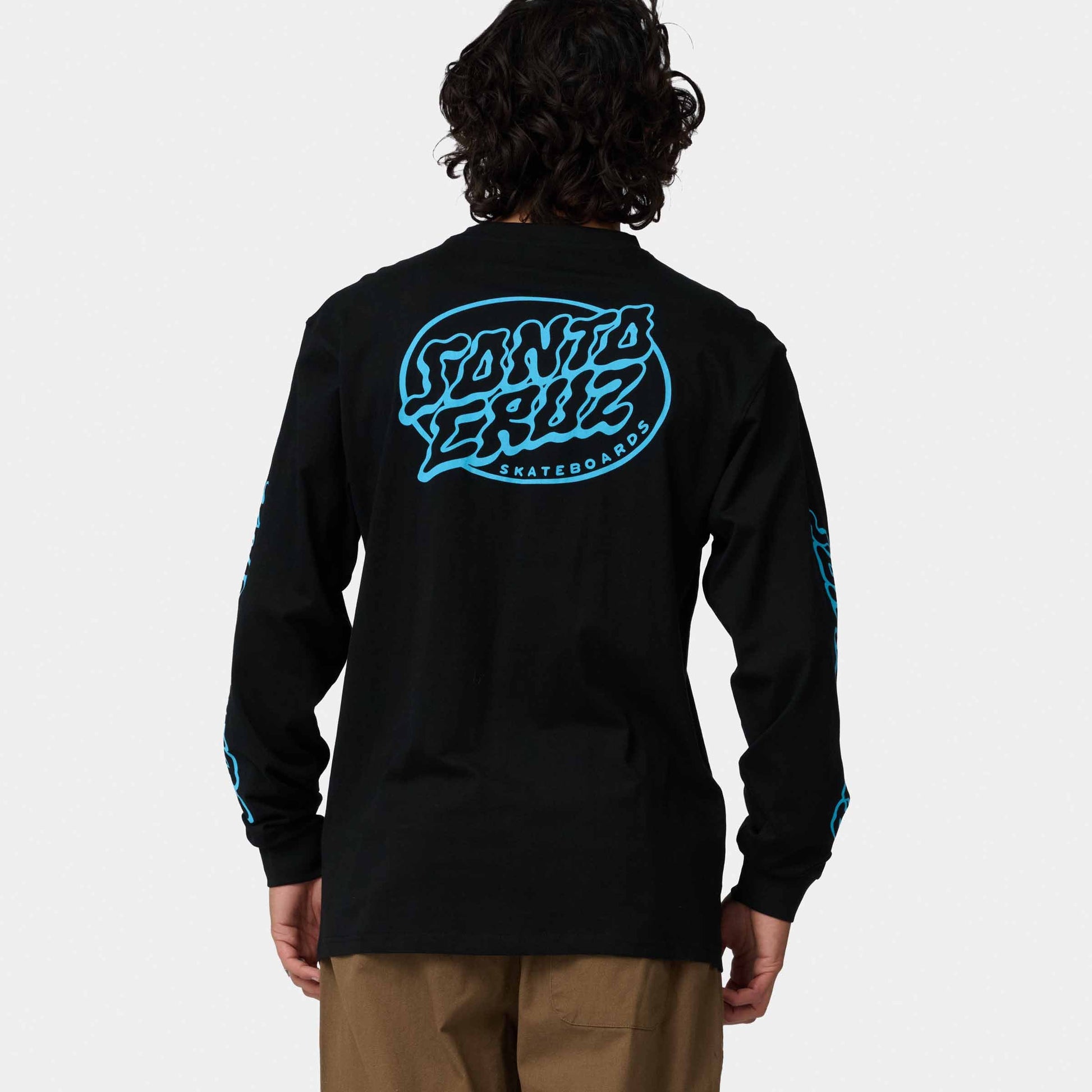 Santa Cruz Mono Vertigo Dot Long Sleeve T Shirt Black