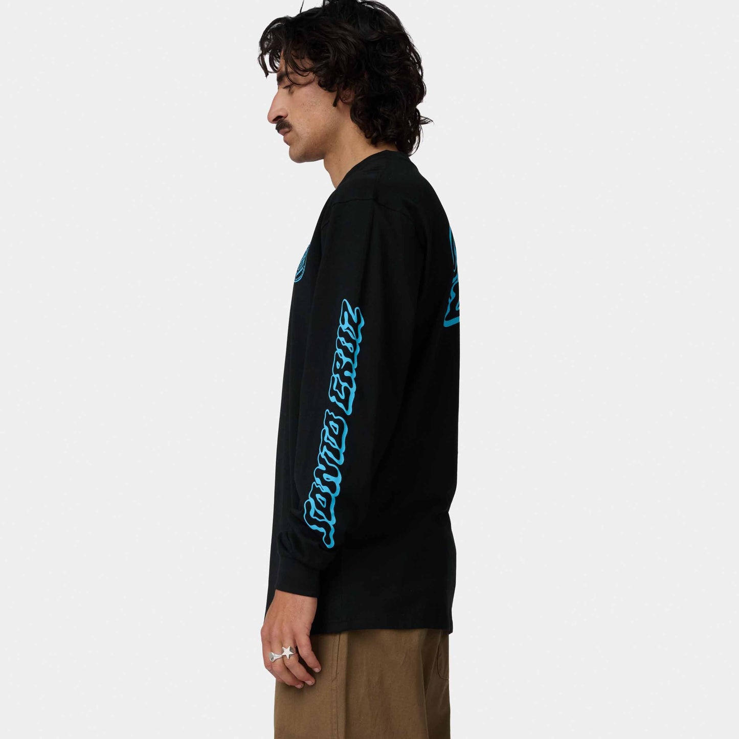 Santa Cruz Mono Vertigo Dot Long Sleeve T Shirt Black