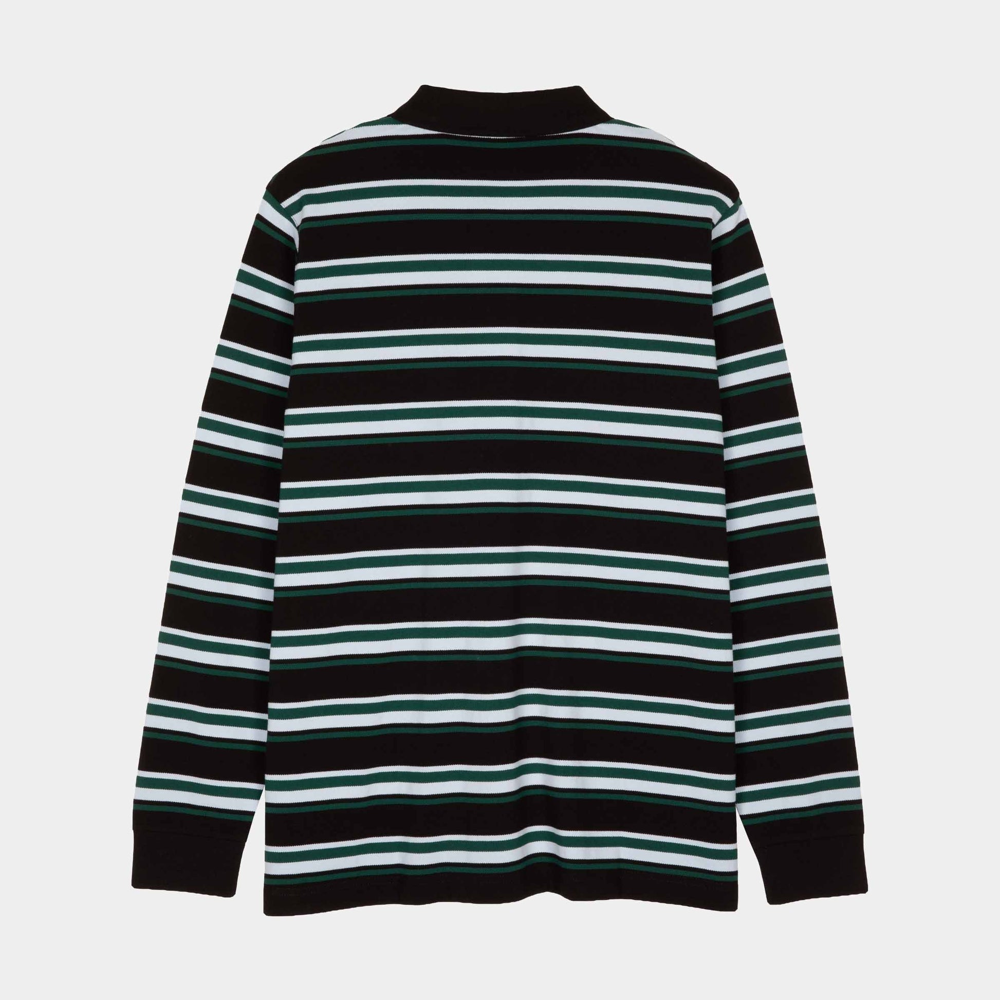 Santa Cruz Cera Long Sleeve Polo Black Fresh Blue