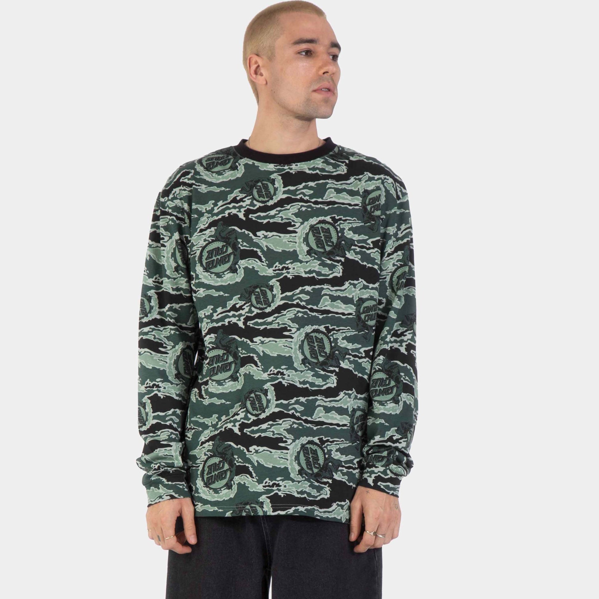 Santa Cruz | Evan Long Sleeve T Shirt Fuse Camo