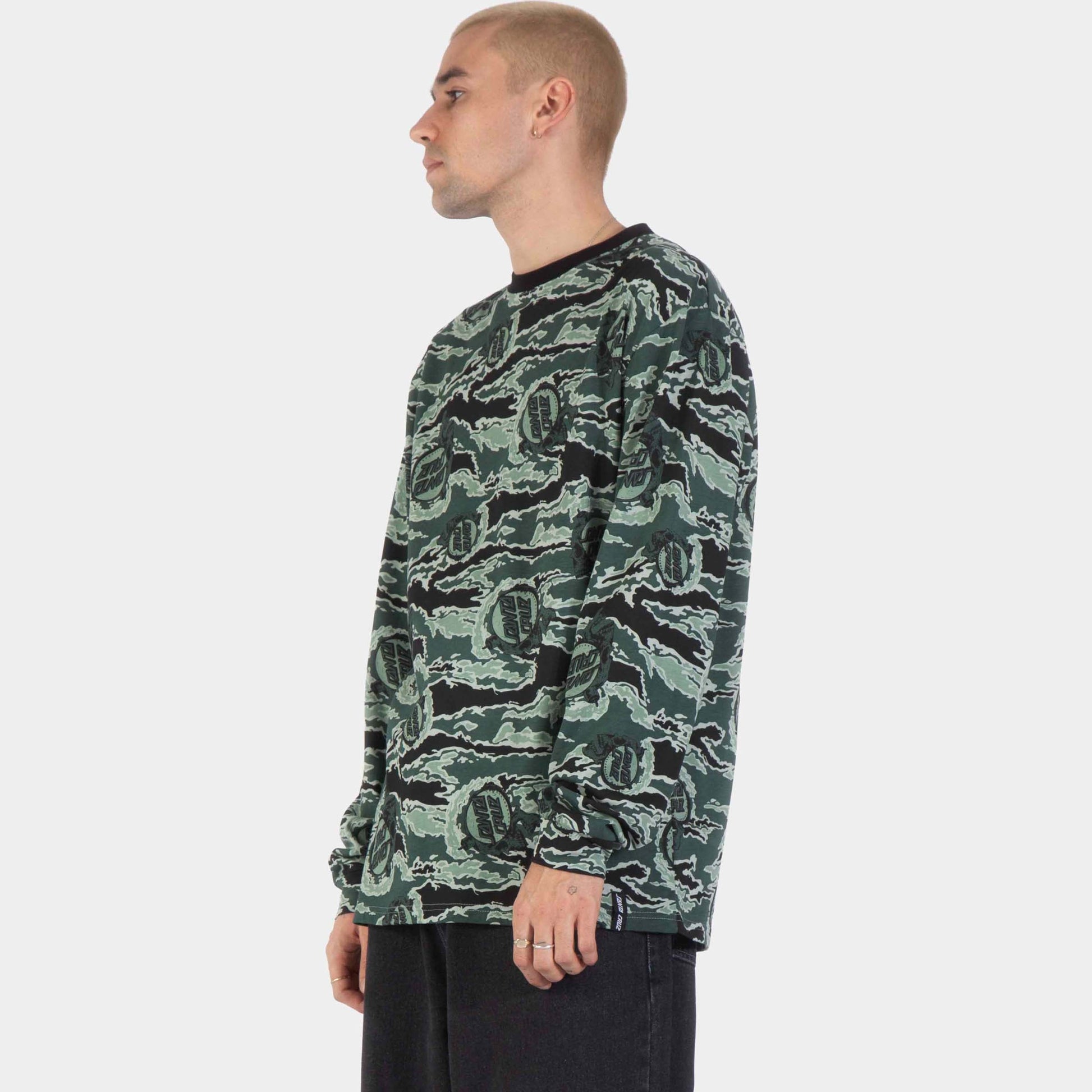 Santa Cruz | Evan Long Sleeve T Shirt Fuse Camo