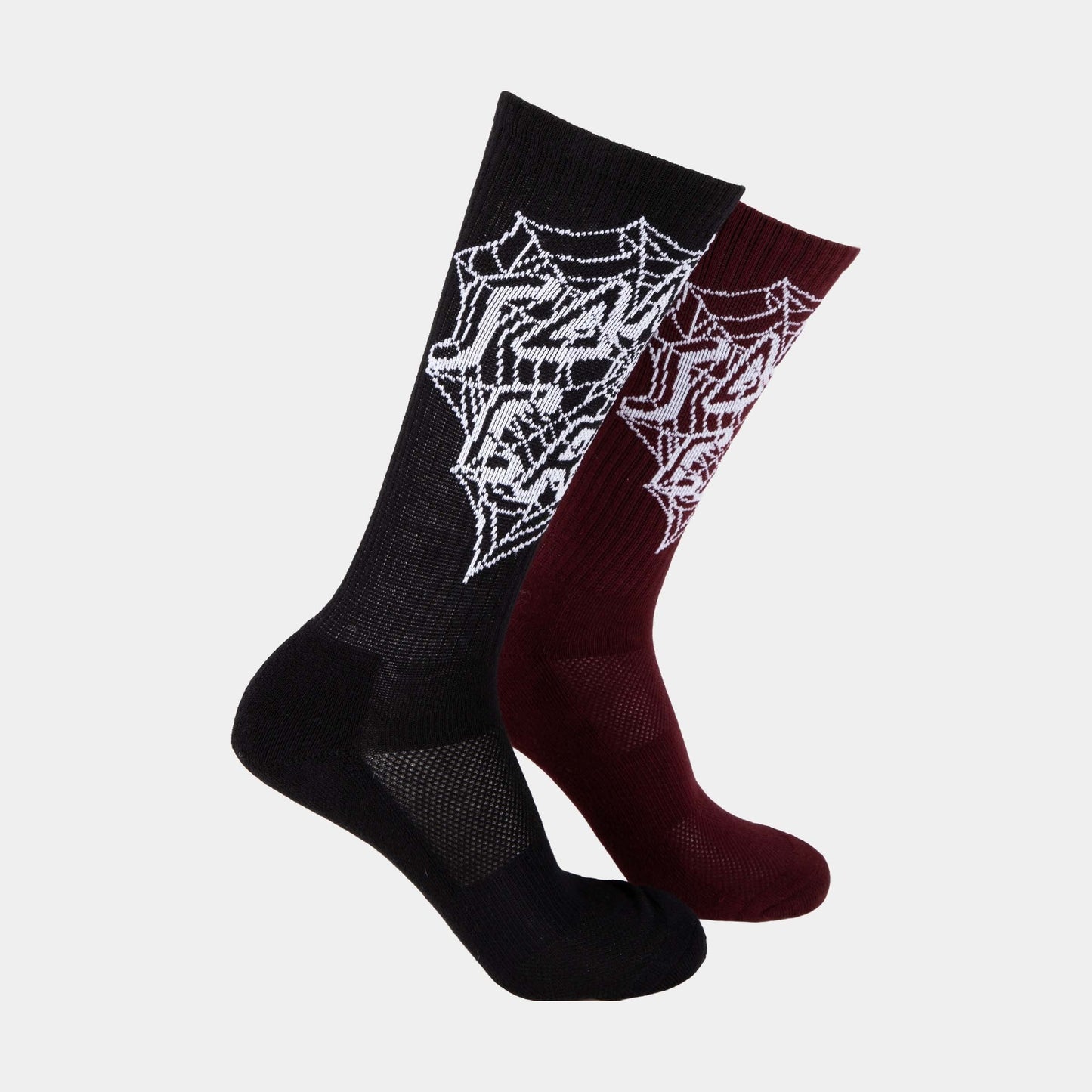 Santa Cruz | Web Dot Socks 2 Pack Black Dark Plum
