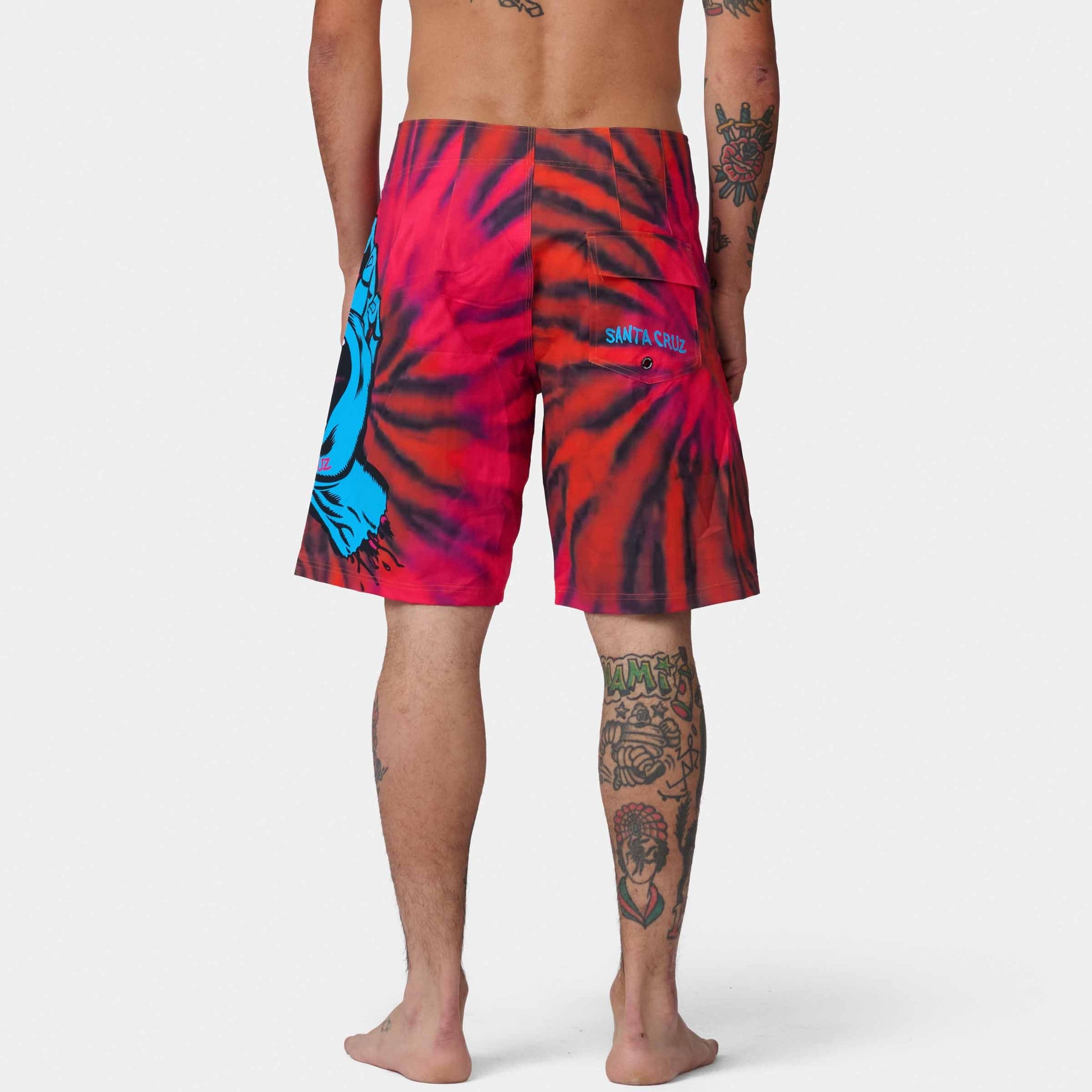 Santa Cruz Screaming Hand Boardshort Pink Orange Tie Dye