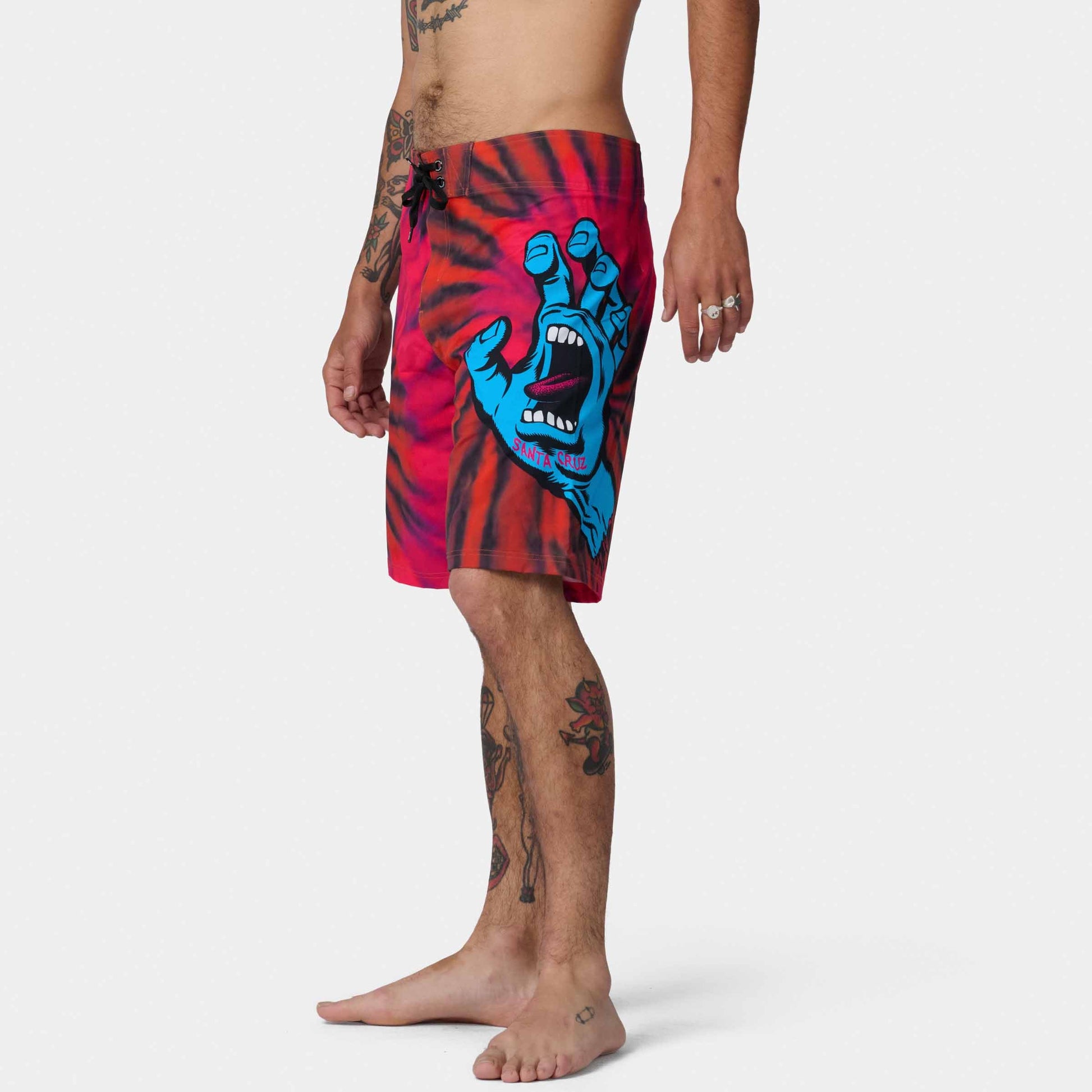 Santa Cruz Screaming Hand Boardshort Pink Orange Tie Dye