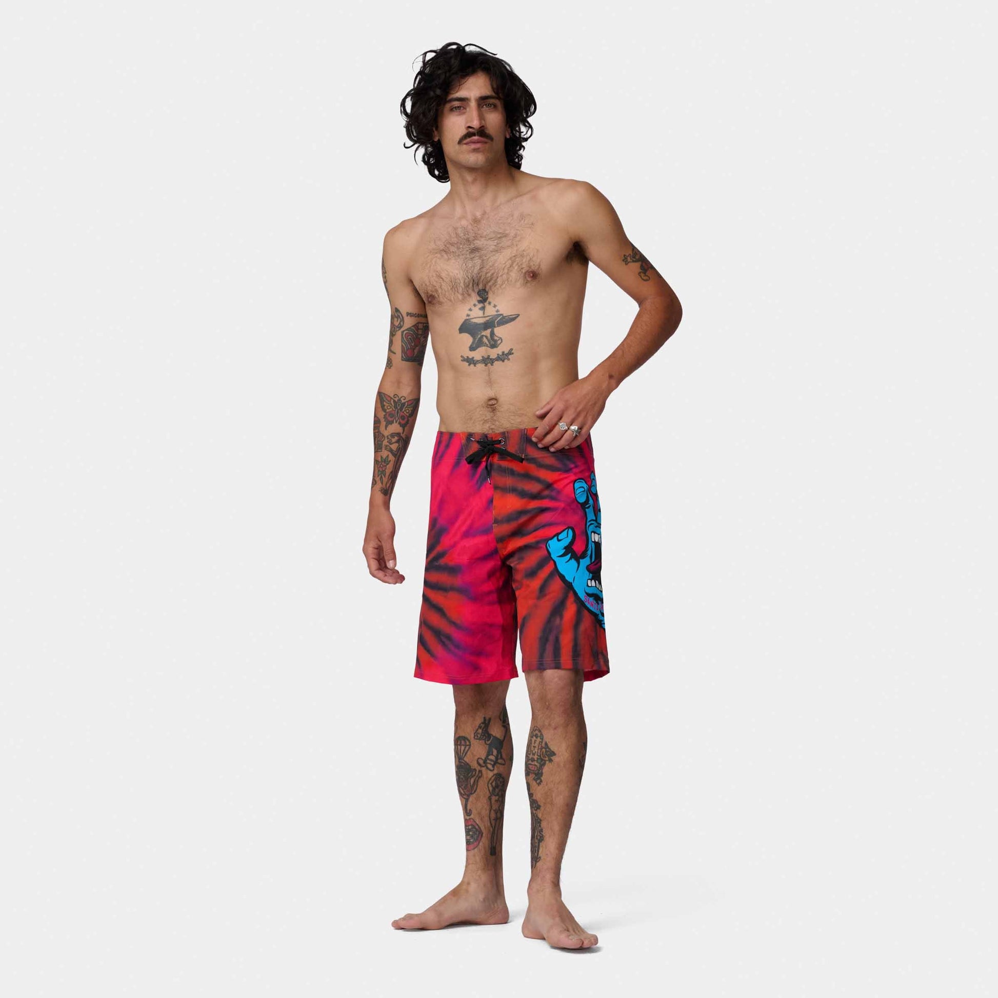 Santa Cruz Screaming Hand Boardshort Pink Orange Tie Dye