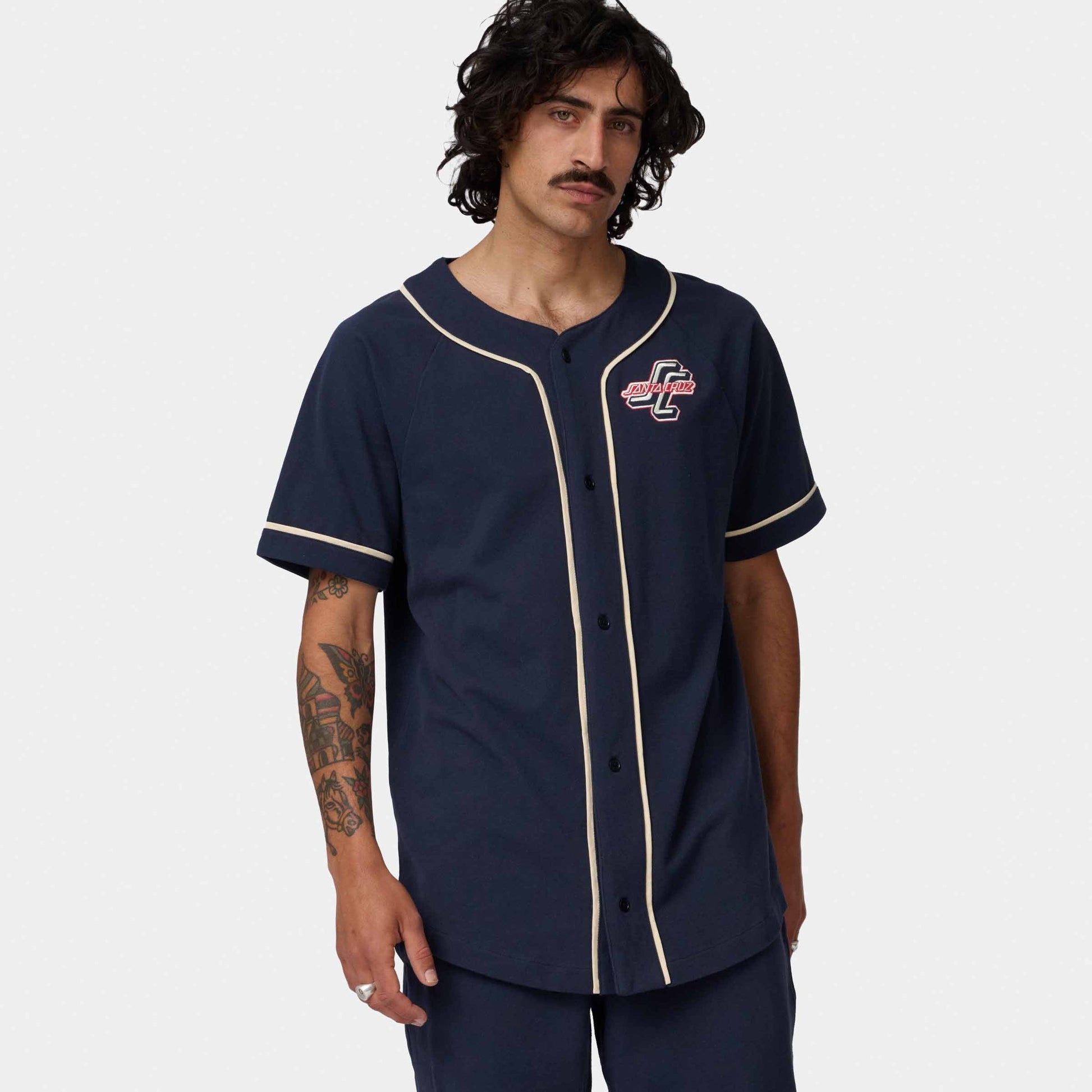 Santa Cruz Outer OGSC Baseball Shirt Navy