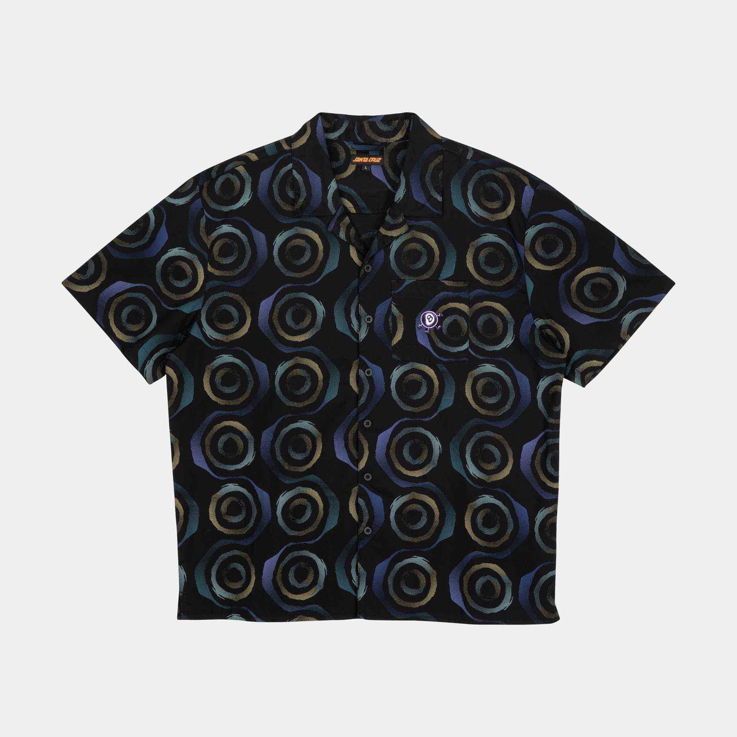 Santa Cruz Vertigo Short Sleeve Haze Shirt Black