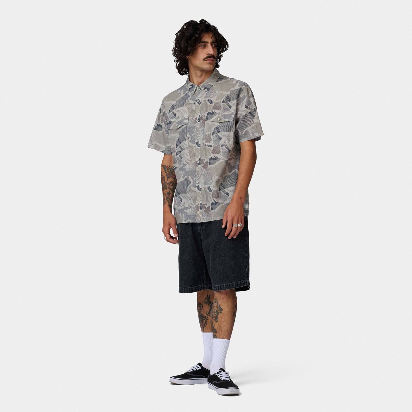 Santa Cruz Nico Short Sleeve Shirt Woodcut Camo
