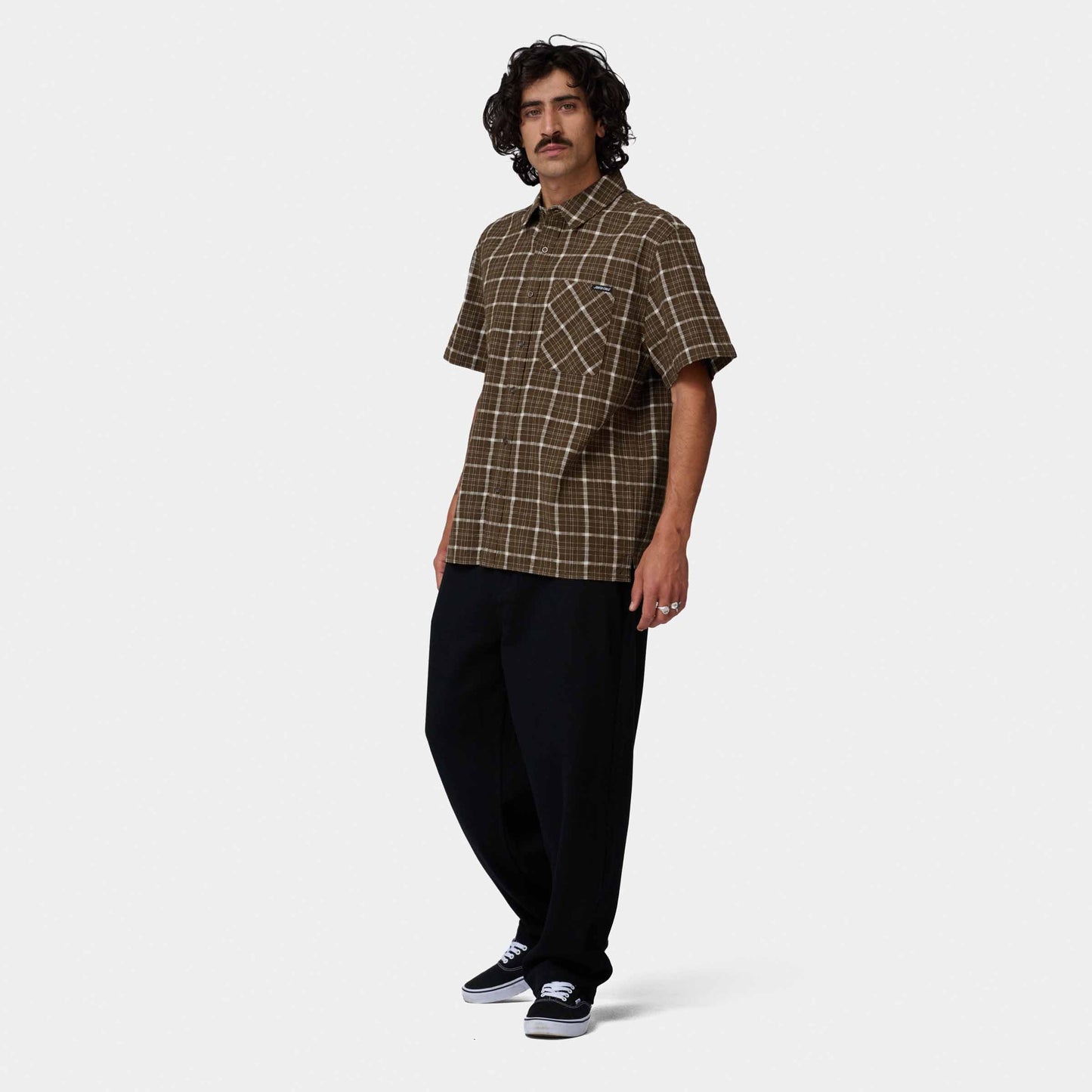Santa Cruz Eli Short Sleeve Shirt Brown Check