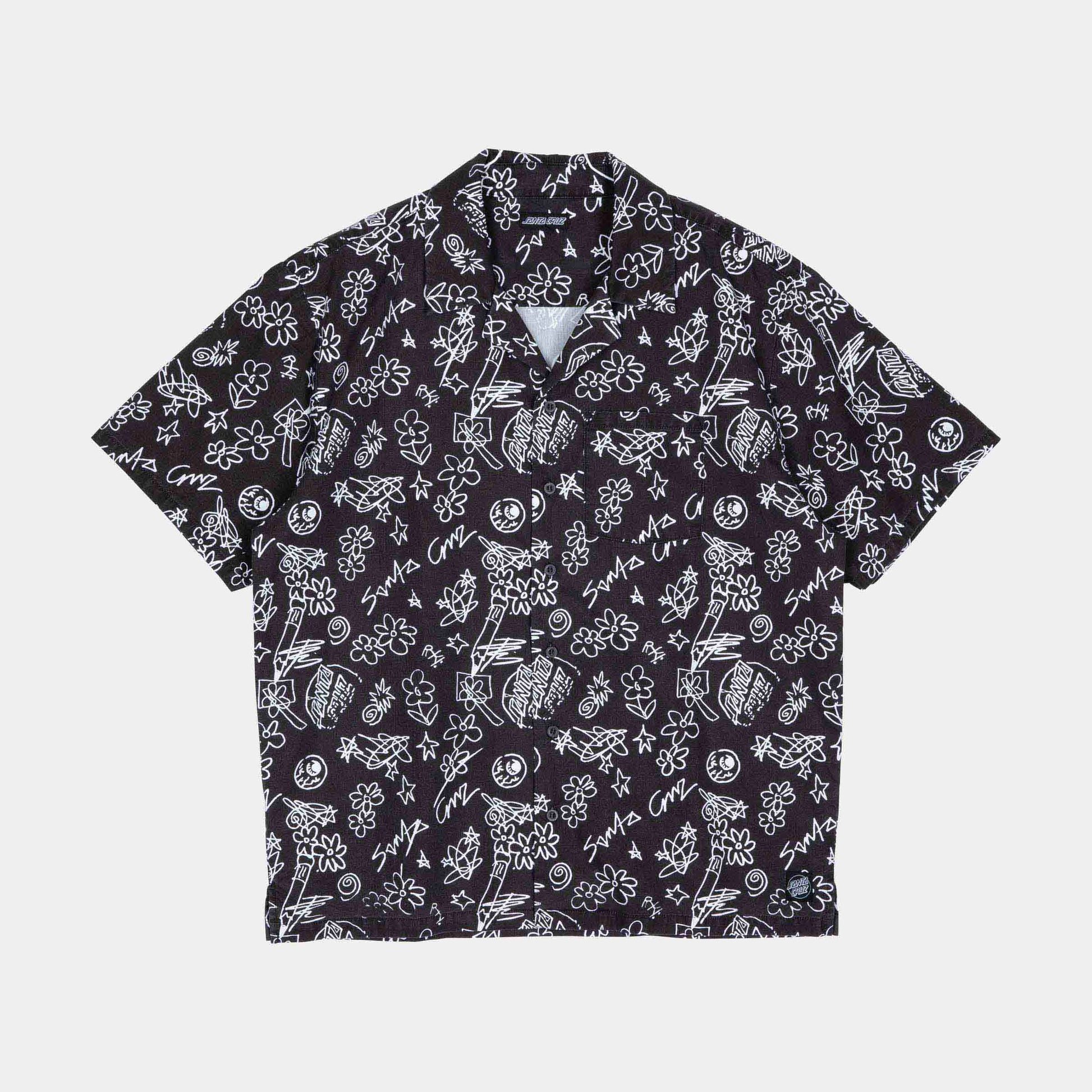 Santa Cruz Skateboards | Finn Short Sleeve Shirt Artificial Scribble