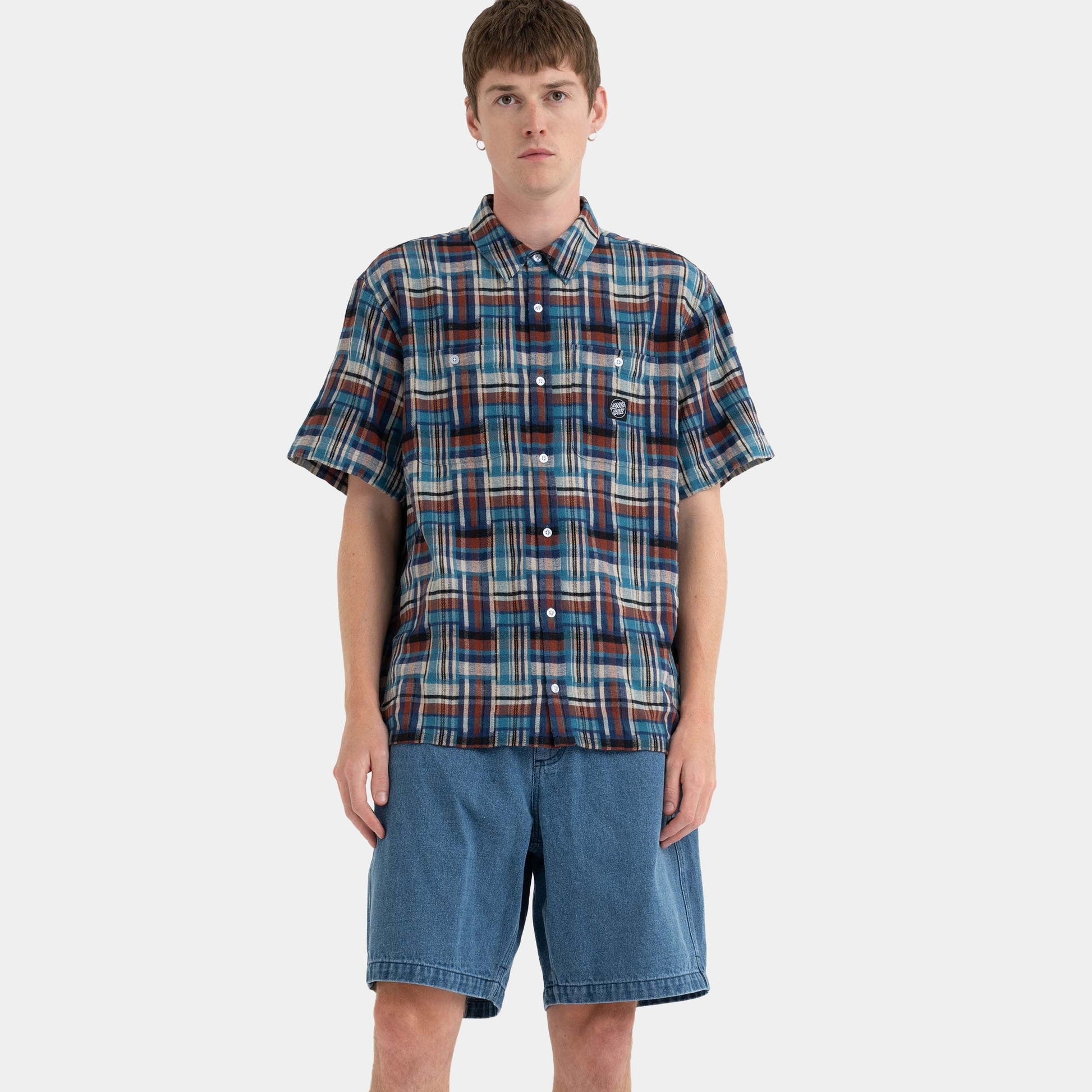 Santa Cruz Skateboards | Milo Short Sleeve Shirt Madras Check