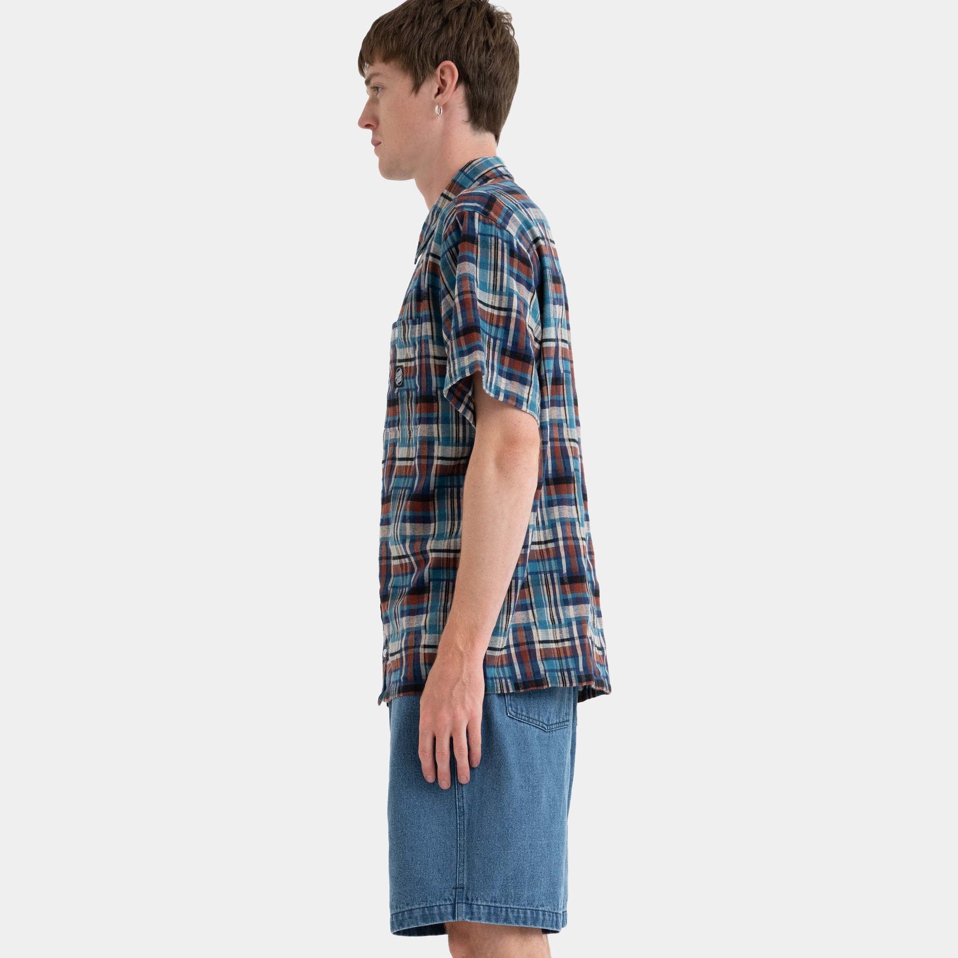 Santa Cruz Skateboards | Milo Short Sleeve Shirt Madras Check