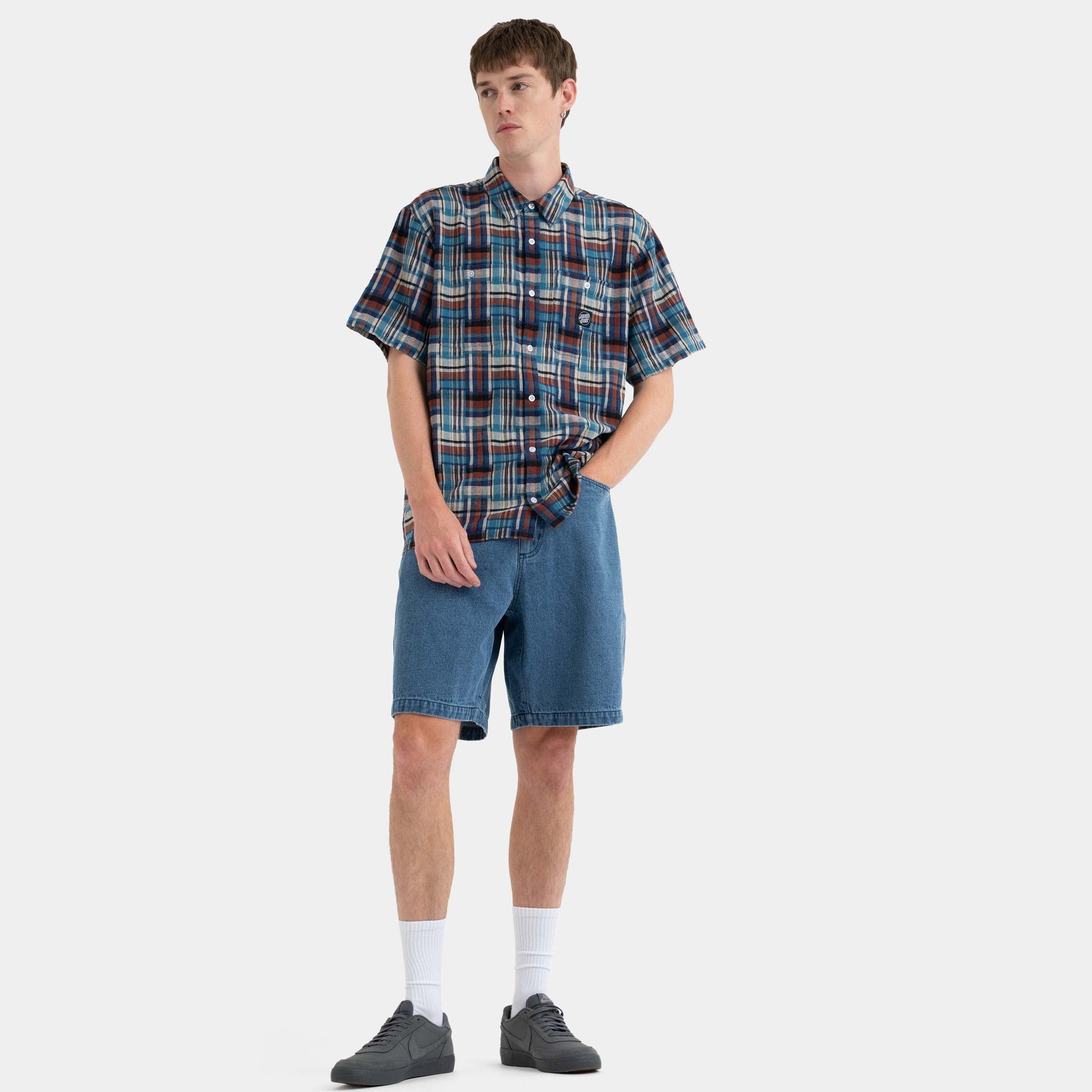 Santa Cruz Skateboards | Milo Short Sleeve Shirt Madras Check