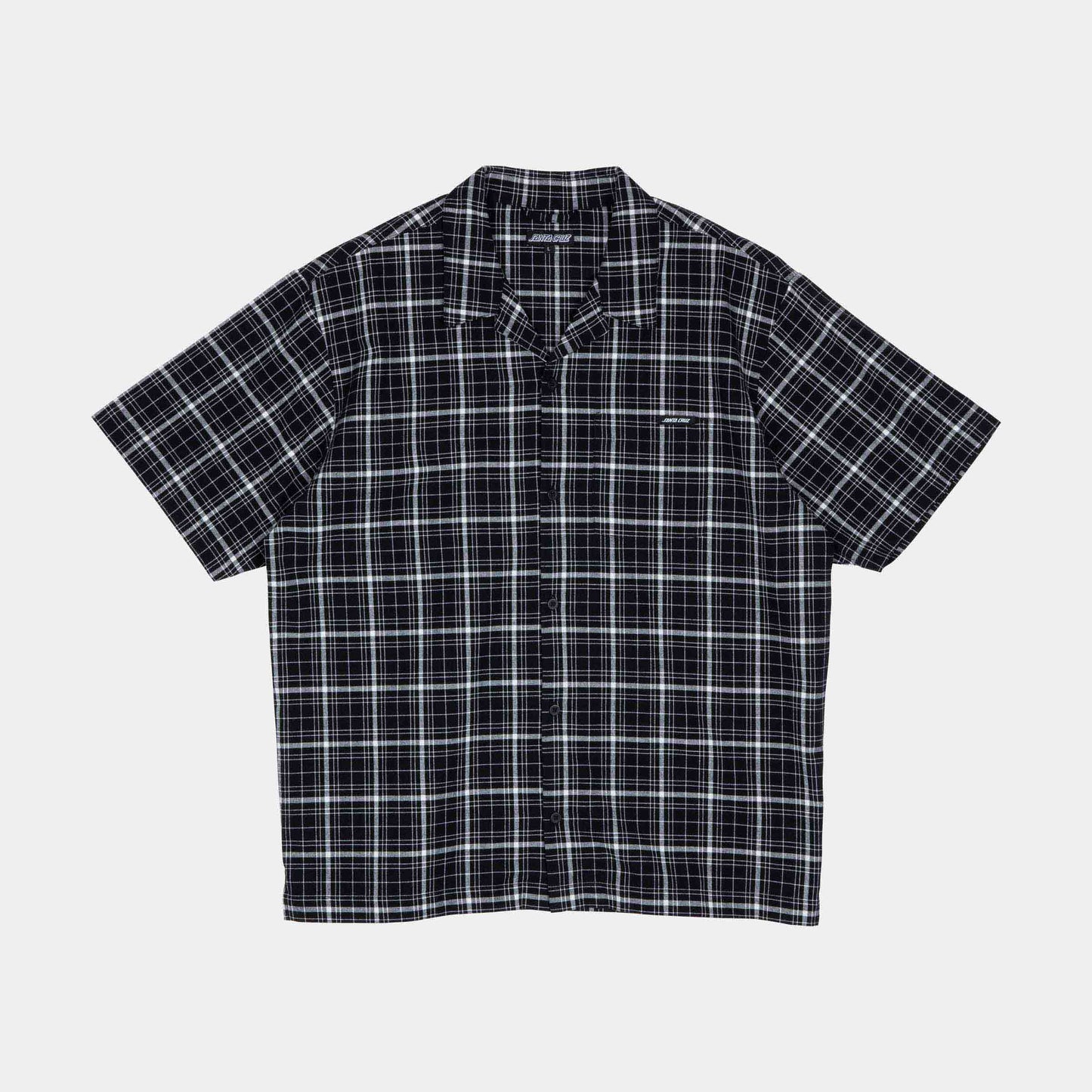 Santa Cruz Skateboards | Flint Short Sleeve Shirt Black Check