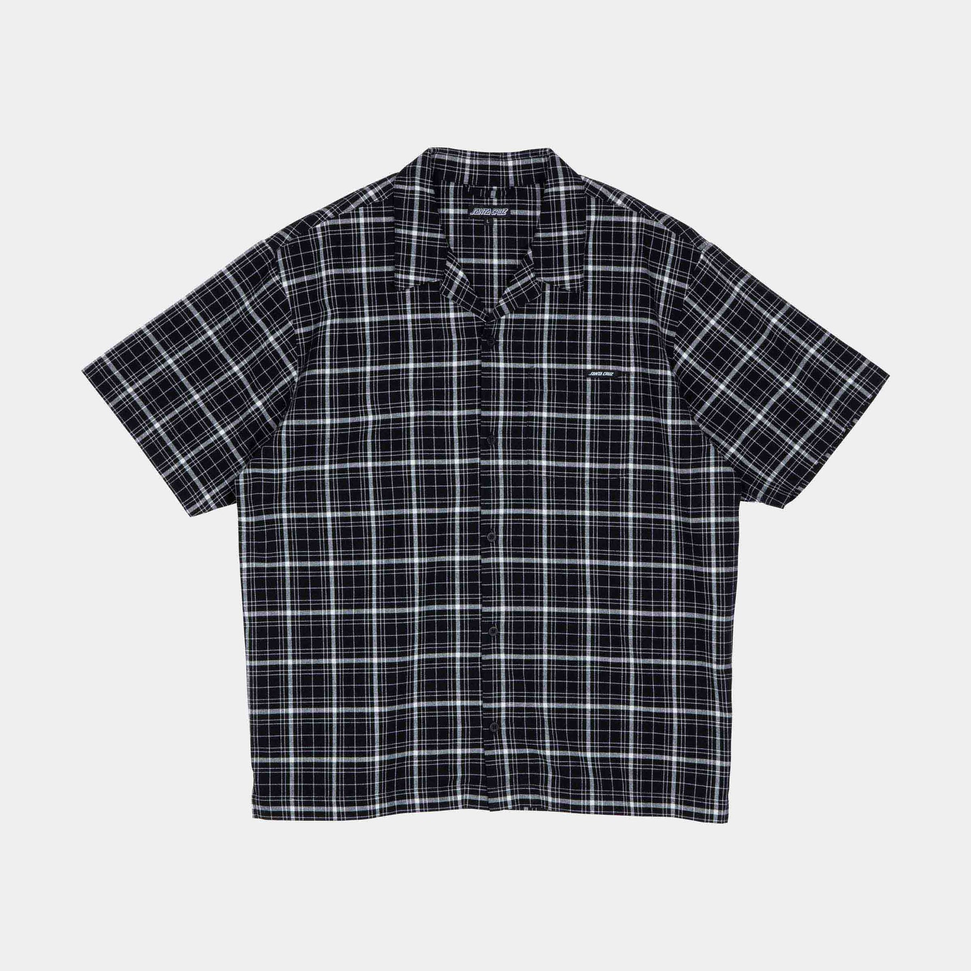 Santa Cruz Skateboards | Flint Short Sleeve Shirt Black Check