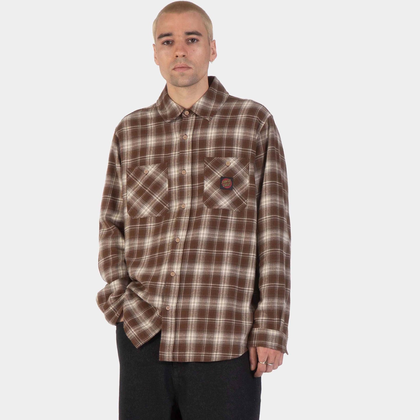 Santa Cruz | Apex Shirt Dark Brown Check