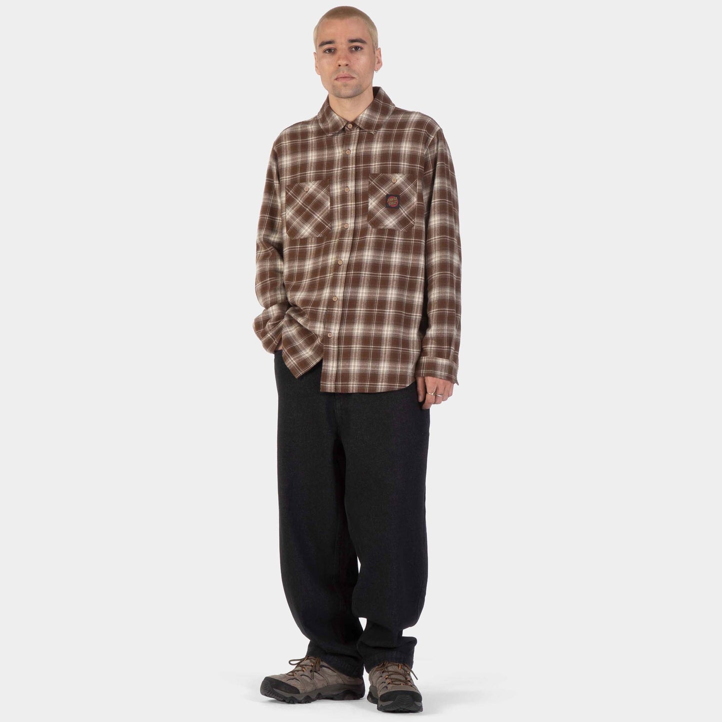 Santa Cruz | Apex Shirt Dark Brown Check
