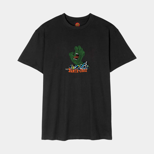 Santa Cruz Kendall Grid Hand Front T Shirt Black