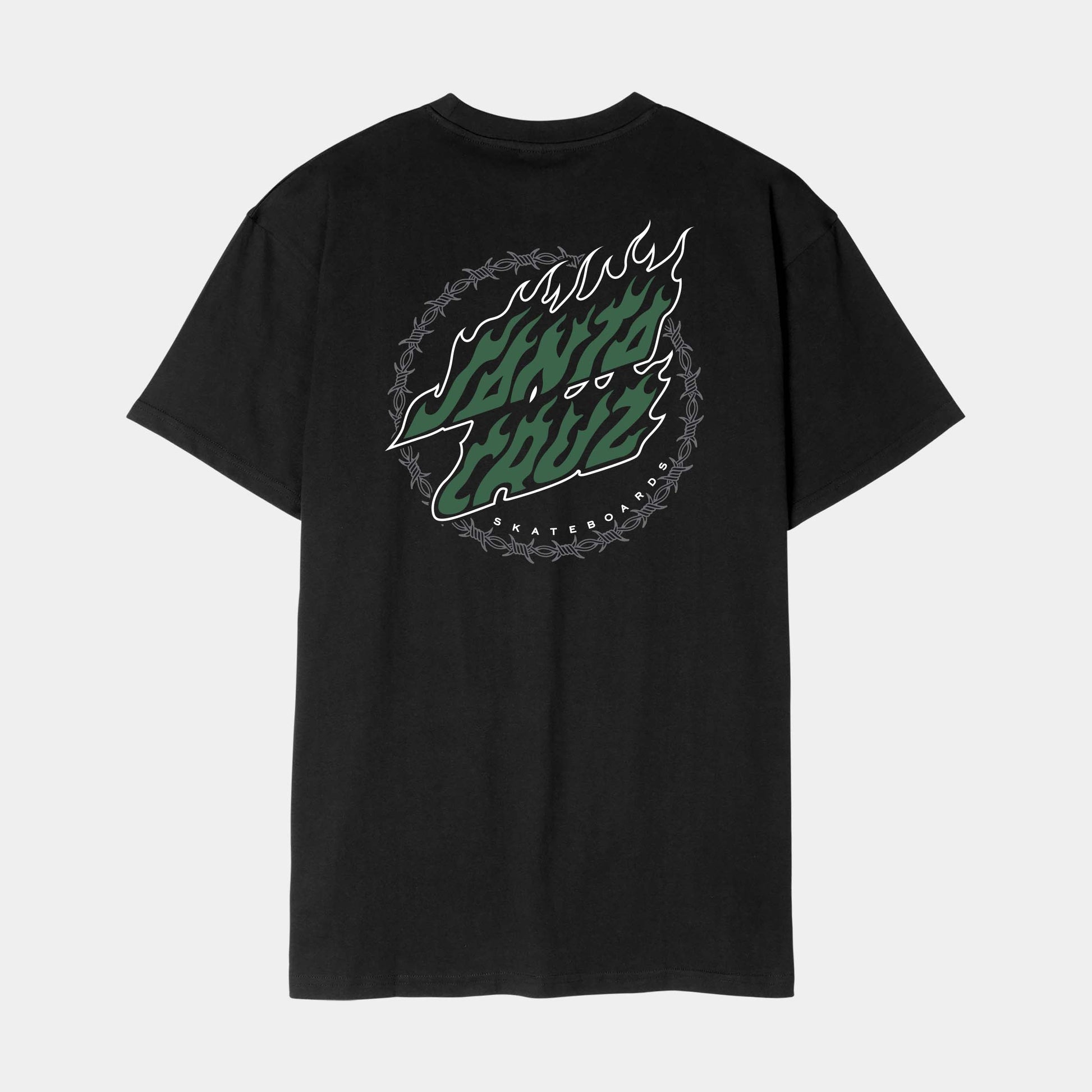 Santa Cruz Wired Flame Dot Chest T Shirt Black