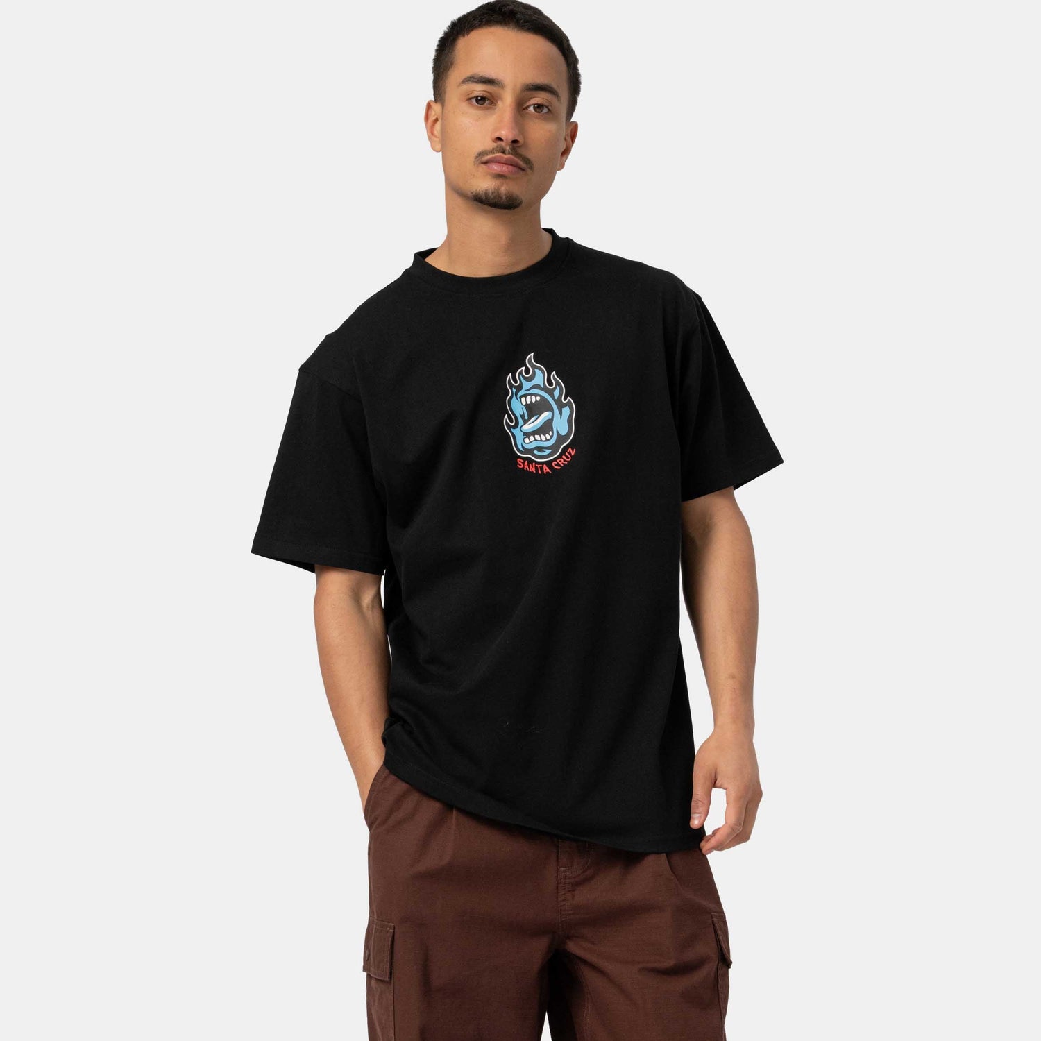 Santa Cruz Screaming Flame Front T Shirt Black