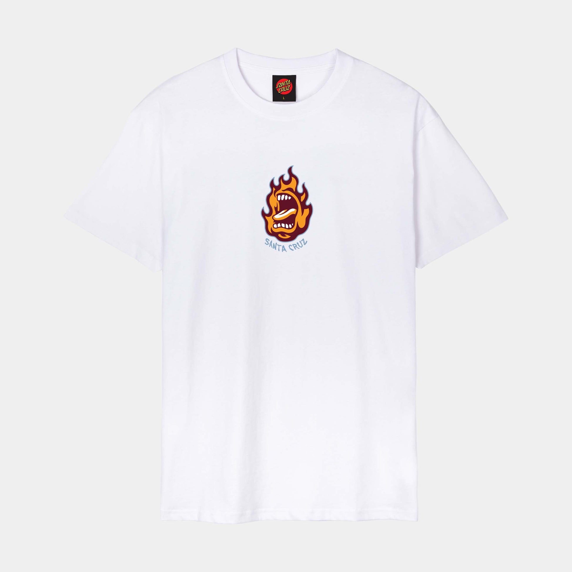 Santa Cruz Screaming Flame Front T Shirt White