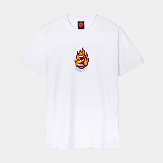Santa Cruz Screaming Flame Front T Shirt White