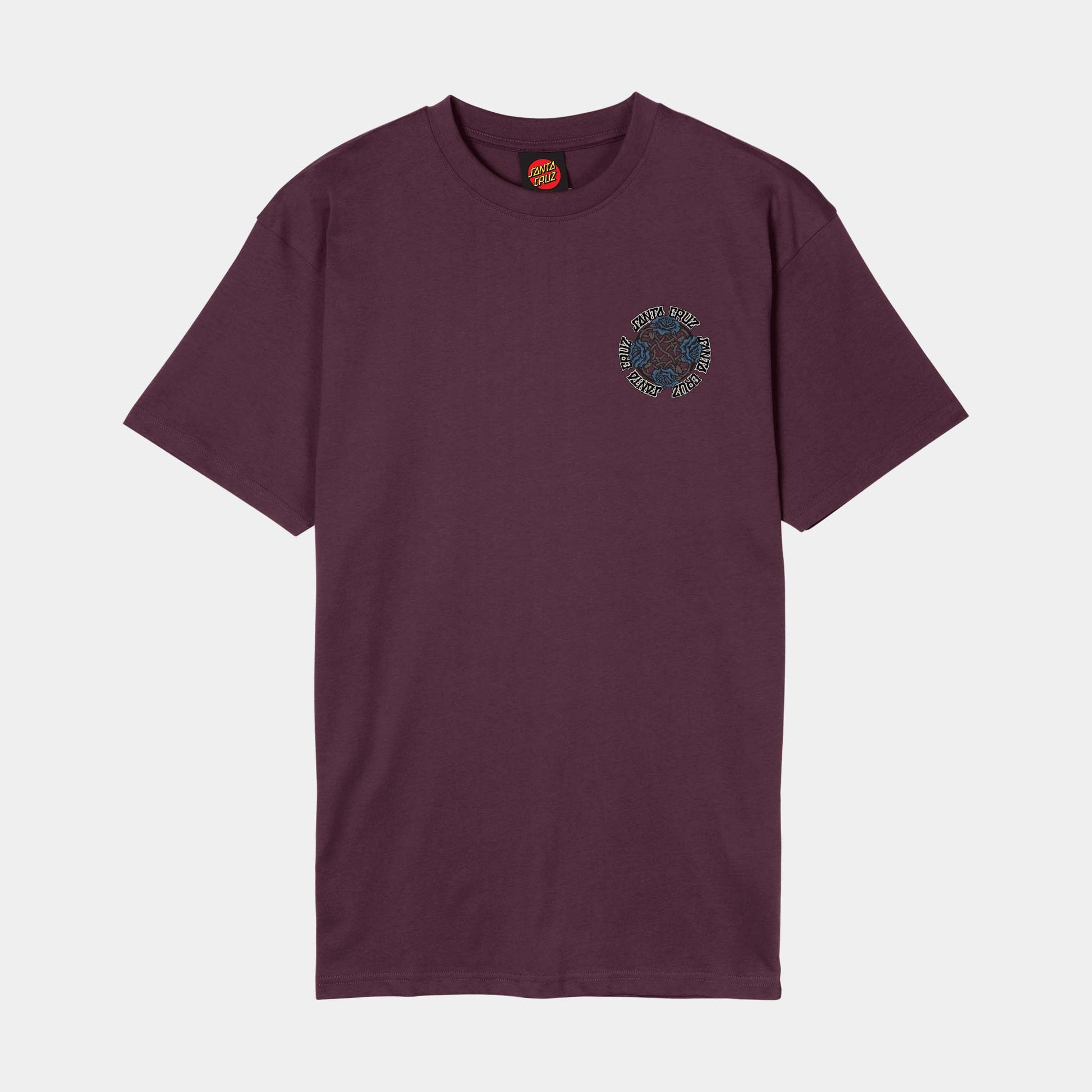 Santa Cruz Dressen Roses Evo T Shirt Dark Cherry