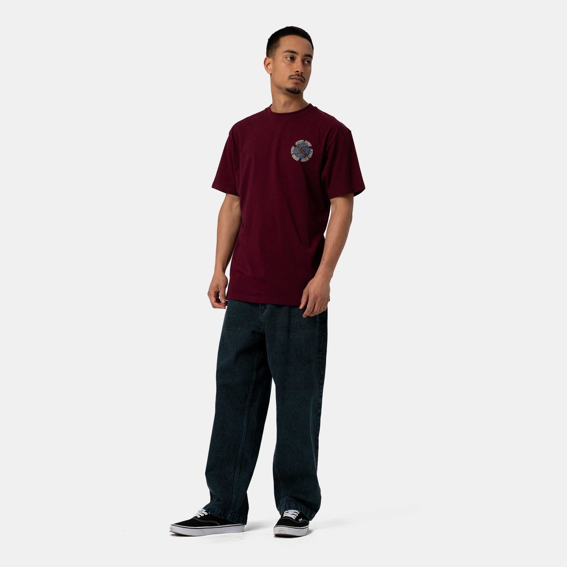 Santa Cruz Dressen Roses Evo T Shirt Dark Cherry