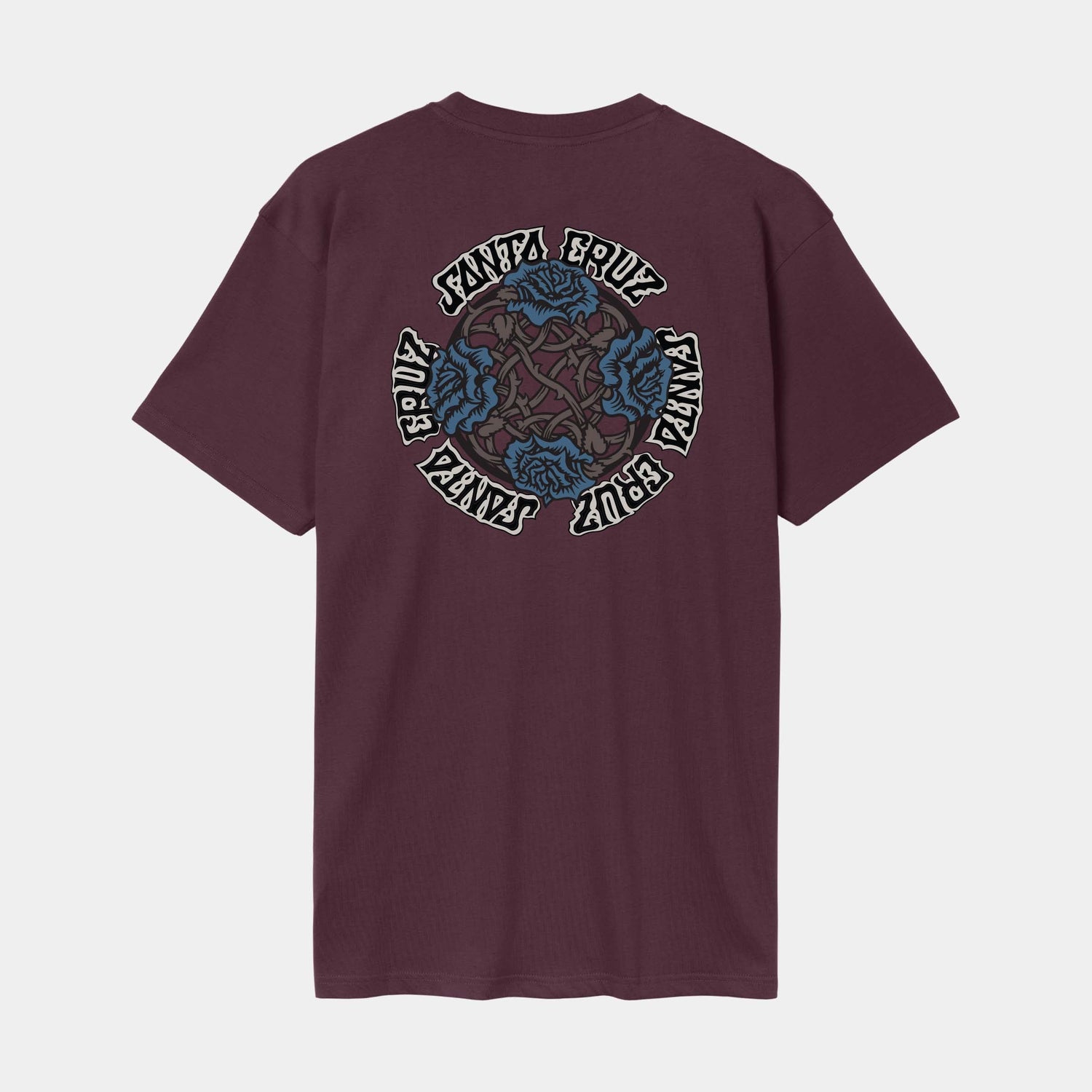 Santa Cruz Dressen Roses Evo T Shirt Dark Cherry