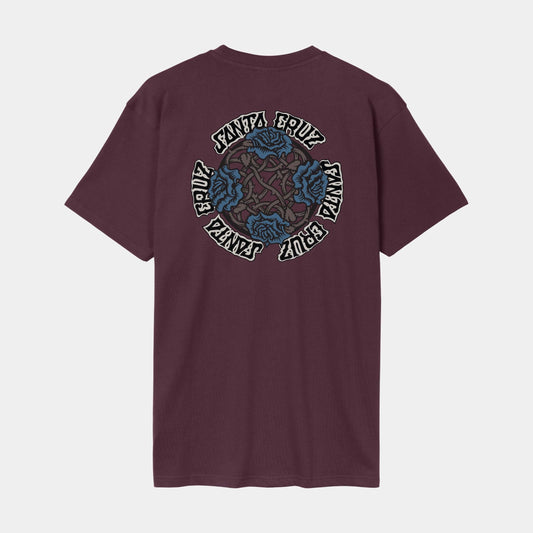 Santa Cruz Dressen Roses Evo T Shirt Dark Cherry