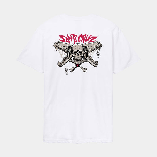 Santa Cruz Pace Torch Bones T Shirt White