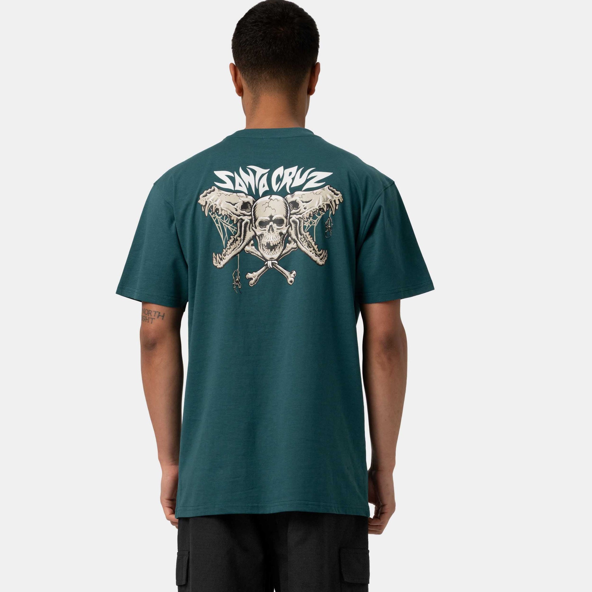 Santa Cruz Pace Torch Bones T Shirt Deep Sea