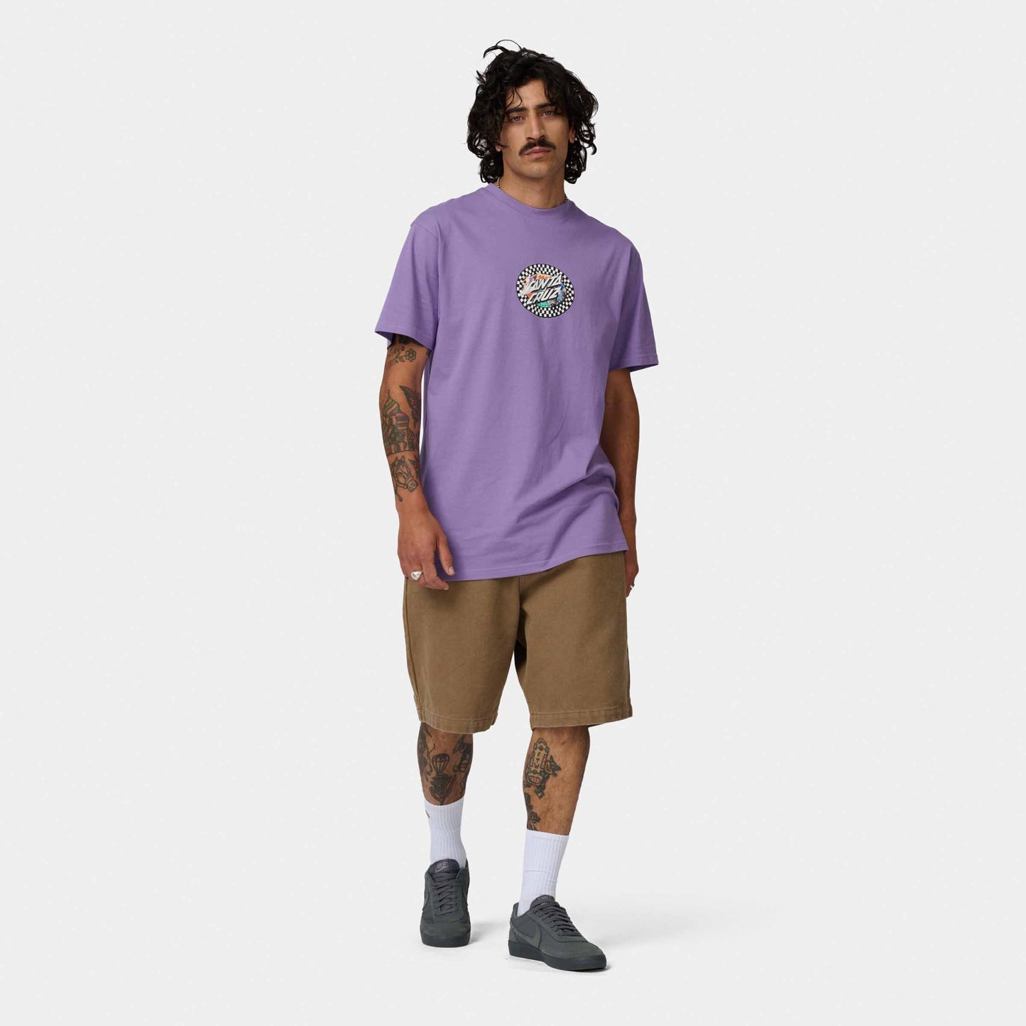 Santa Cruz Collage Oval Dot T Shirt Purple Haze