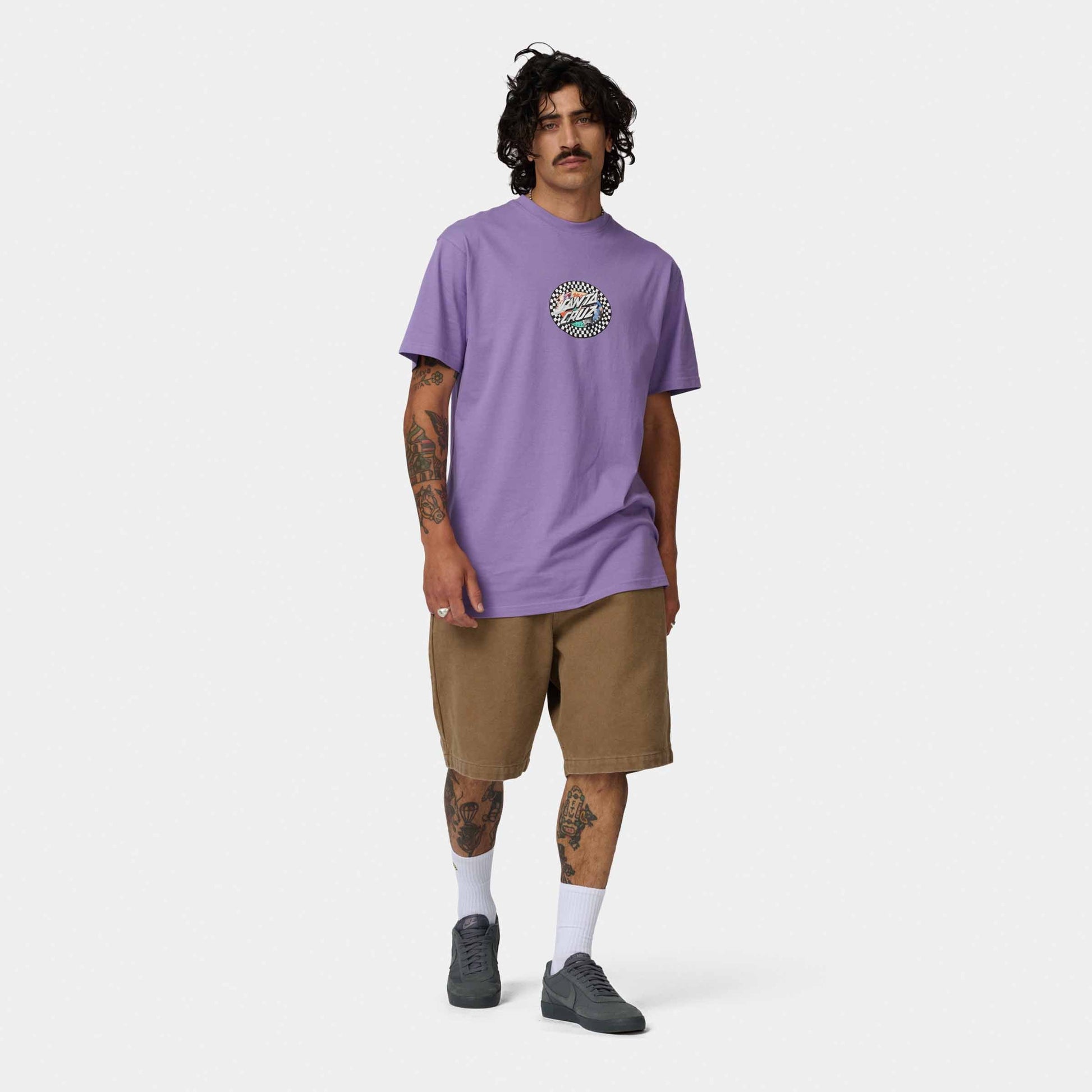 Santa Cruz Collage Oval Dot T Shirt Purple Haze