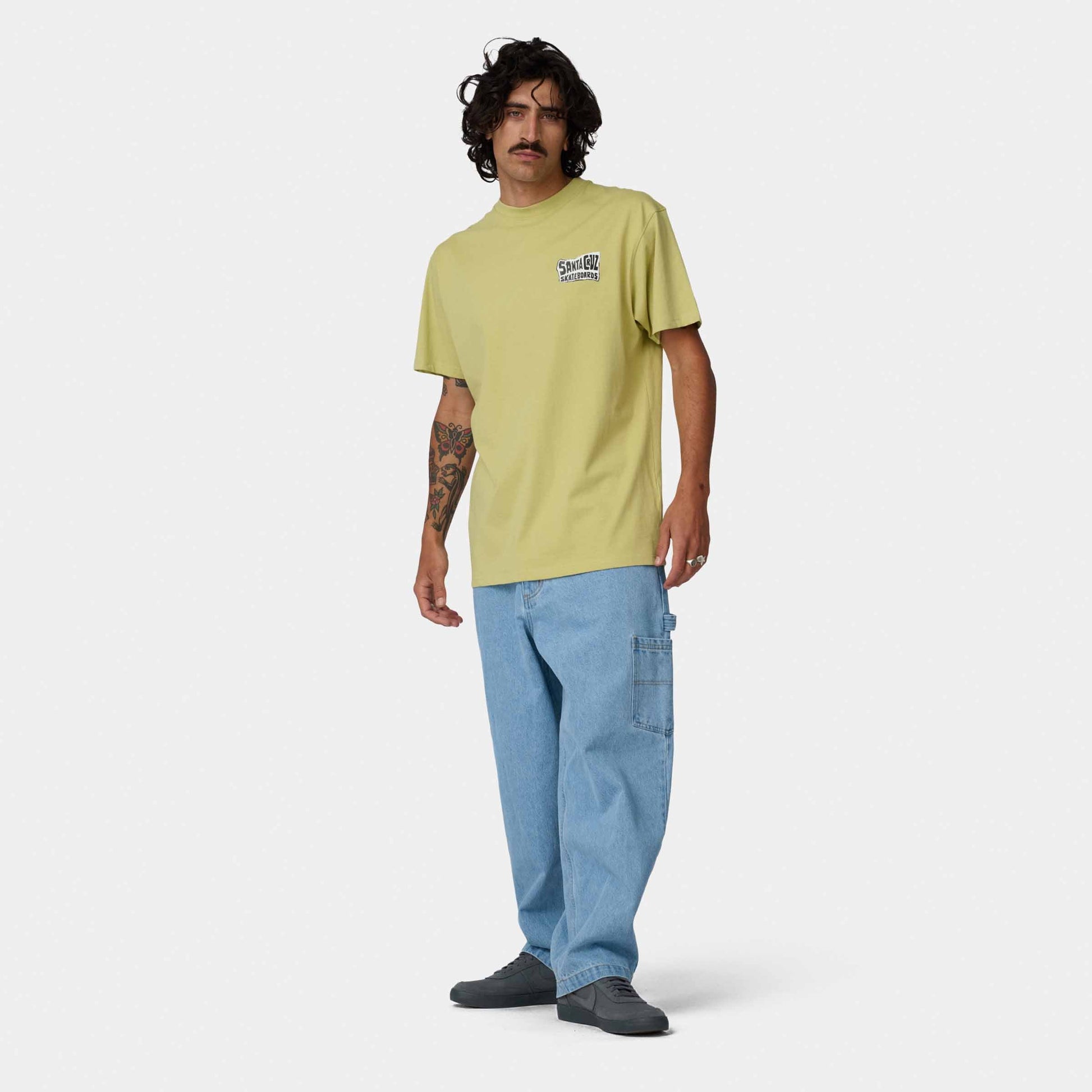 Santa Cruz Collage Hand T Shirt Faded Khaki