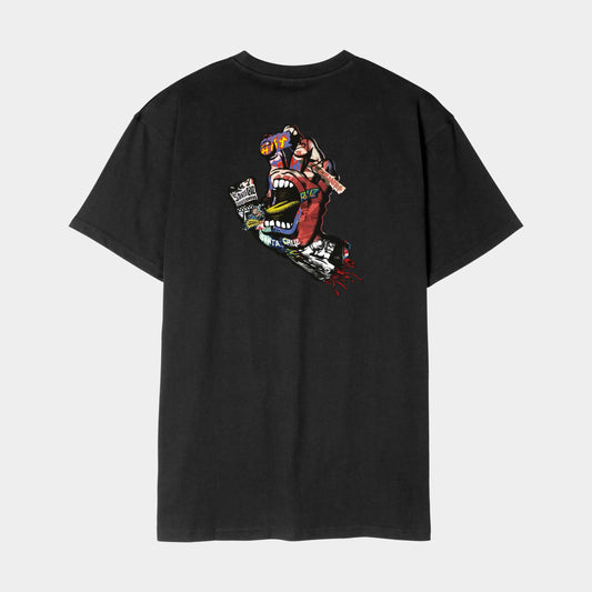 Santa Cruz Collage Hand T Shirt Black