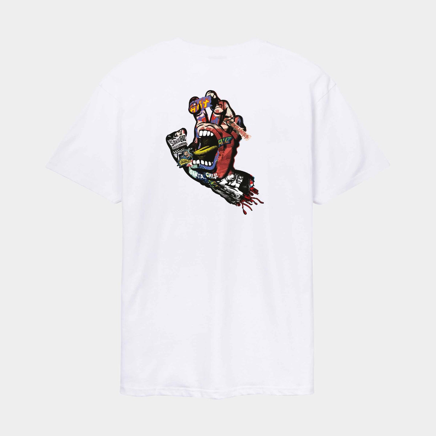 Santa Cruz Collage Hand T Shirt White