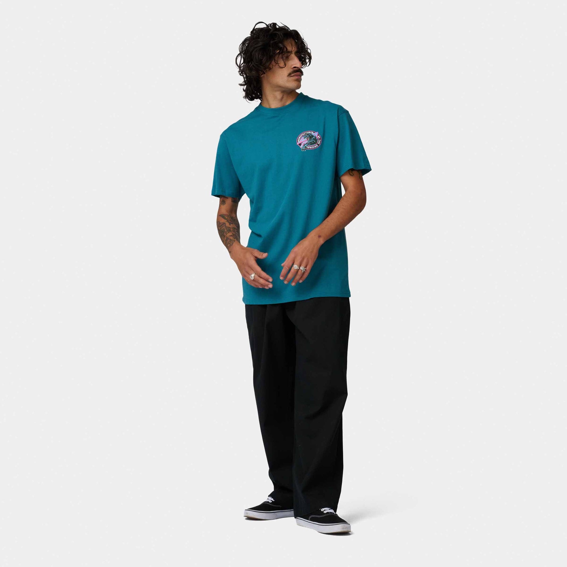 Santa Cruz Natas Sketch Panther T Shirt Teal