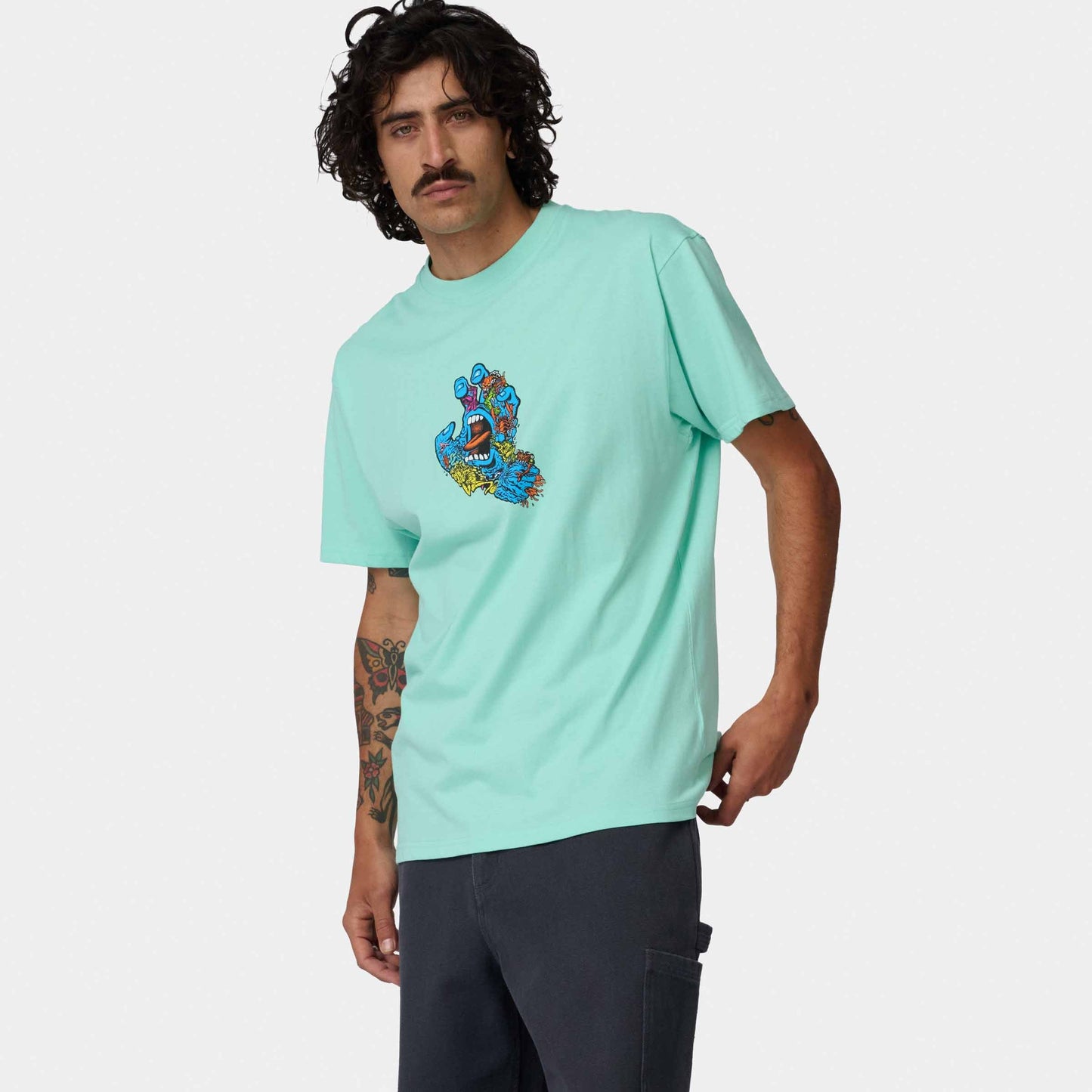 Santa Cruz Roskopp Screaming Five T Shirt Mint