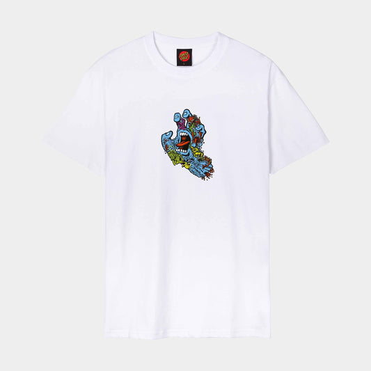 Santa Cruz Roskopp Screaming Five T Shirt White