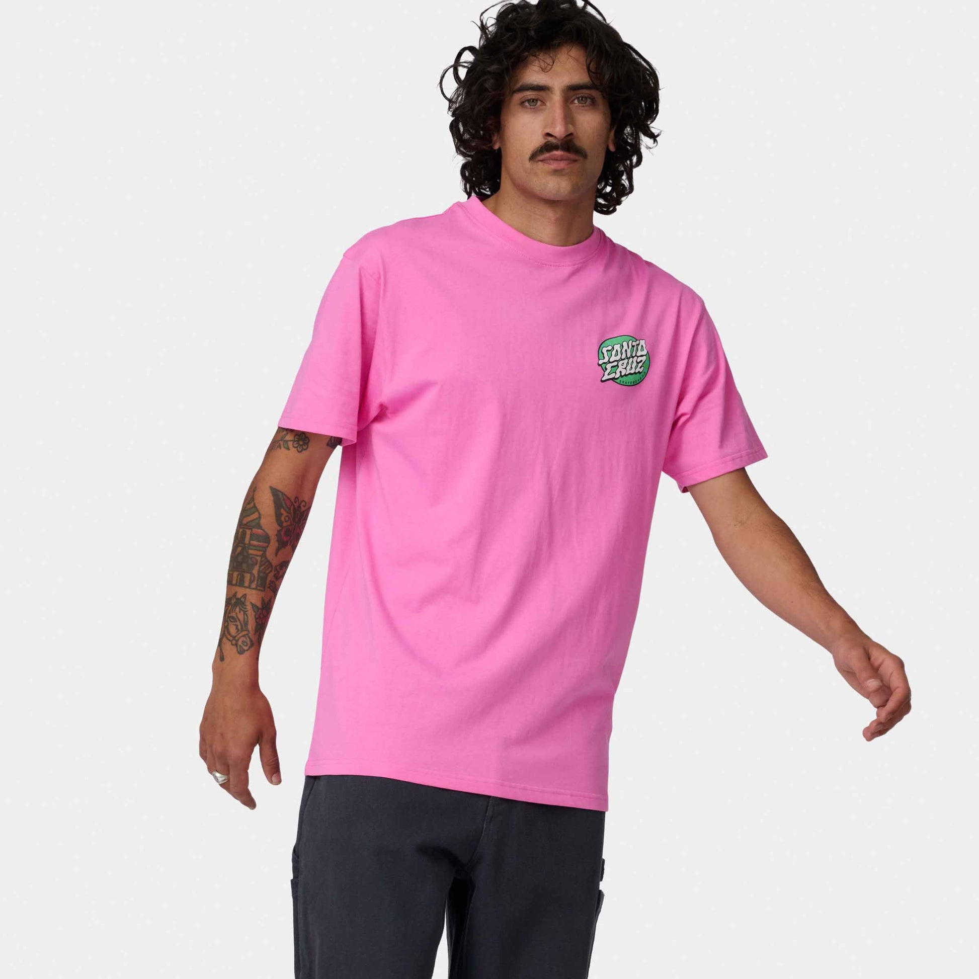 Santa Cruz Vertigo Dot T Shirt Electric Pink