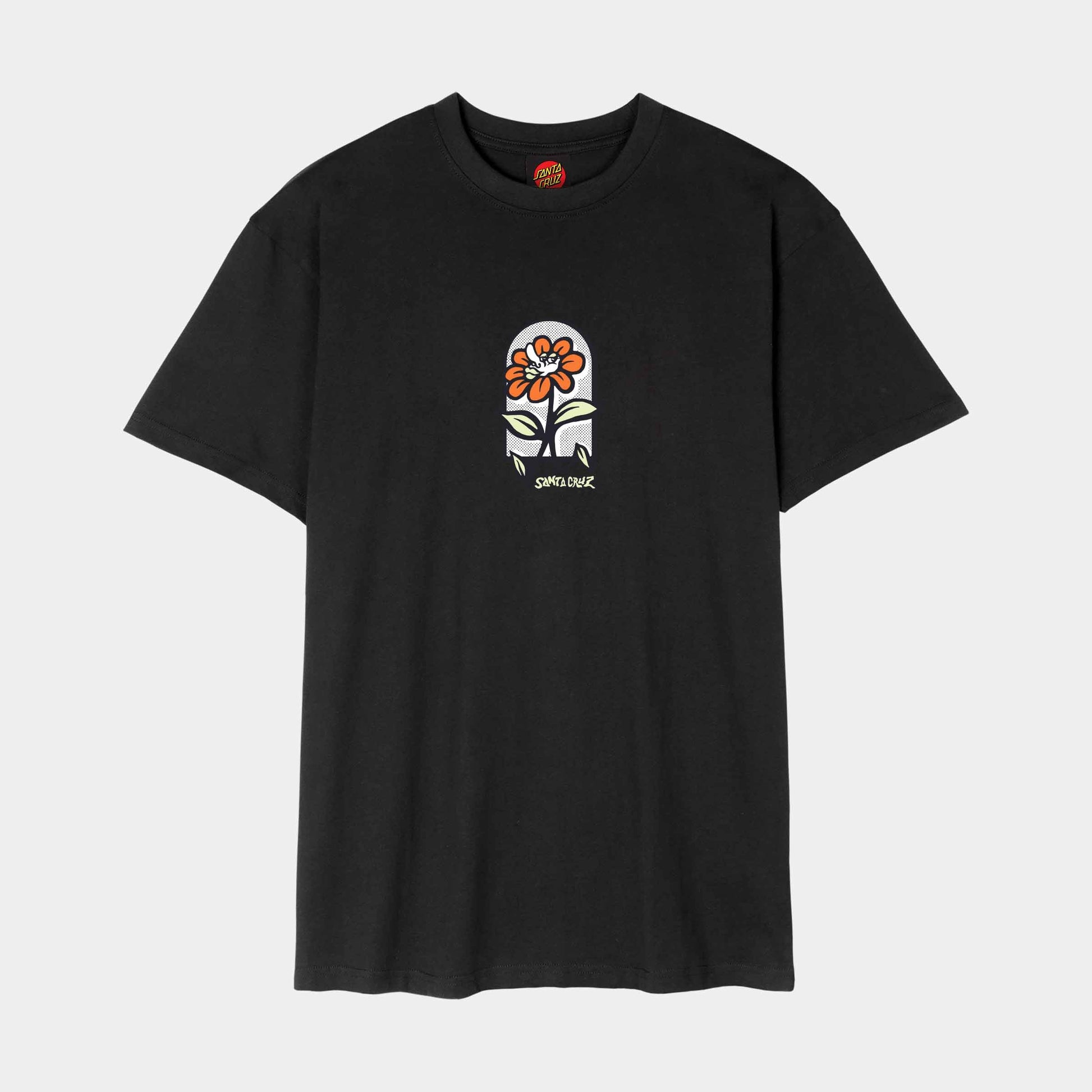 Santa Cruz Delfino Flower Guy T Shirt Black
