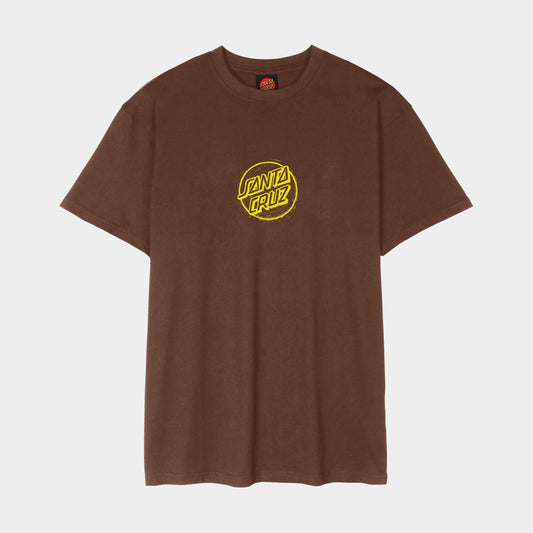 Santa Cruz Stamped Opus Front T Shirt Coffee