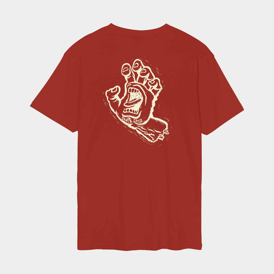 Santa Cruz Stamped Screaming Hand T Shirt Ketchup
