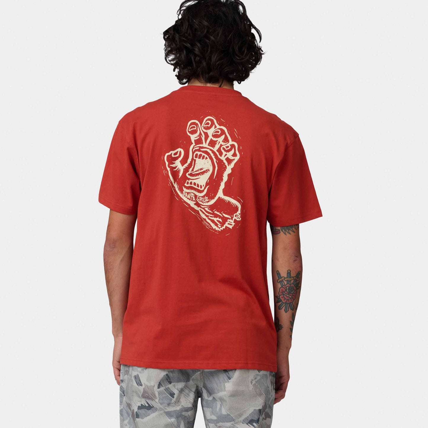 Santa Cruz Stamped Screaming Hand T Shirt Ketchup